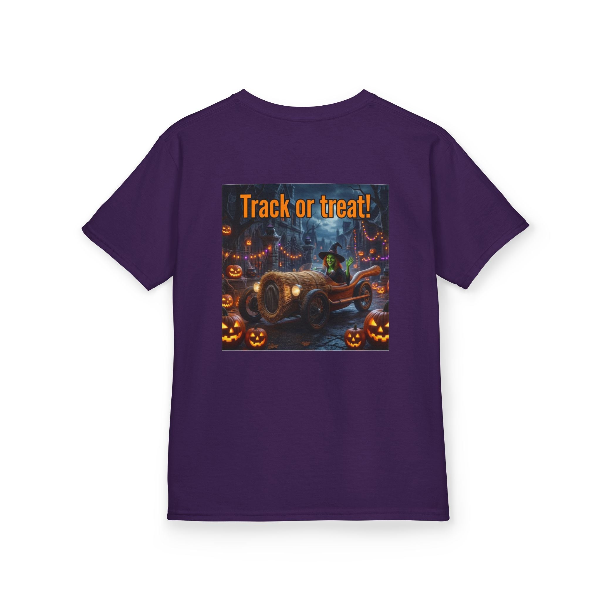 'Track or Treat!' Halloween Racing Car - Kid's Tee Shirt