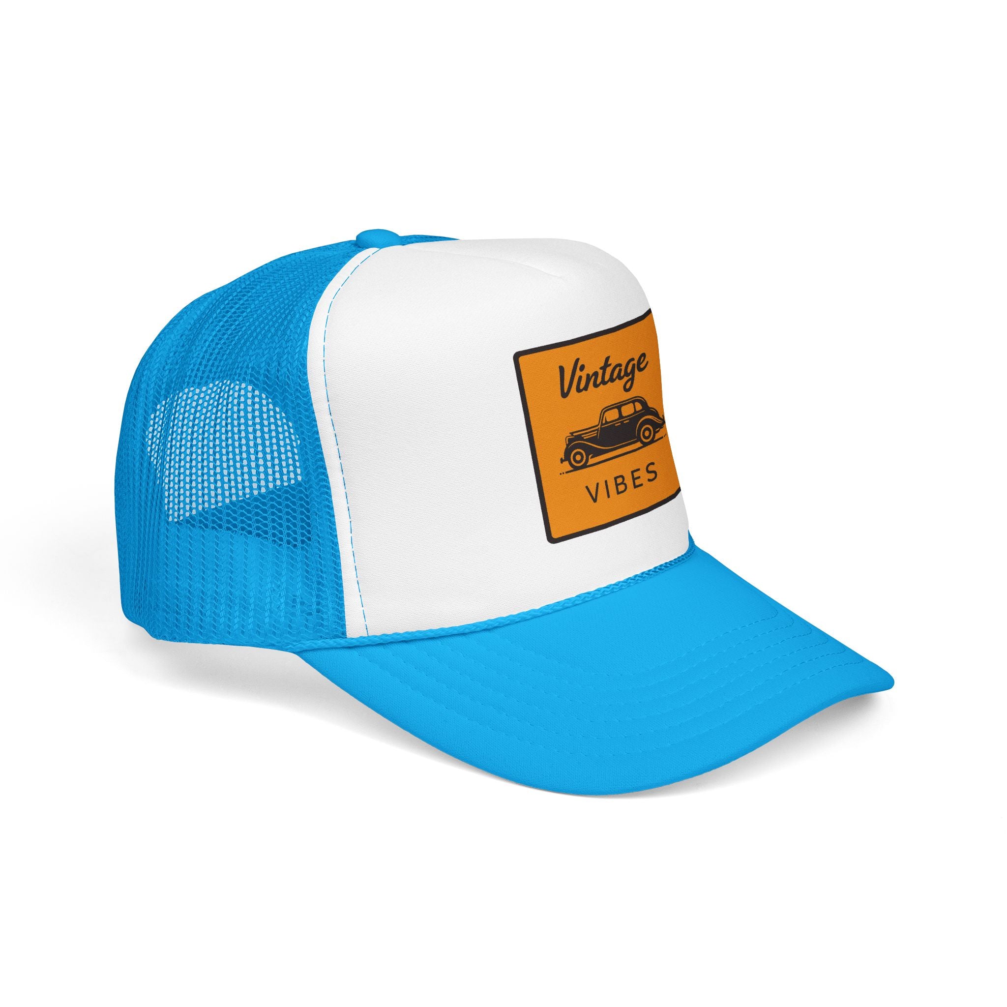 Vintage Vibes Trucker Hat — Retro Car Foam Cap
