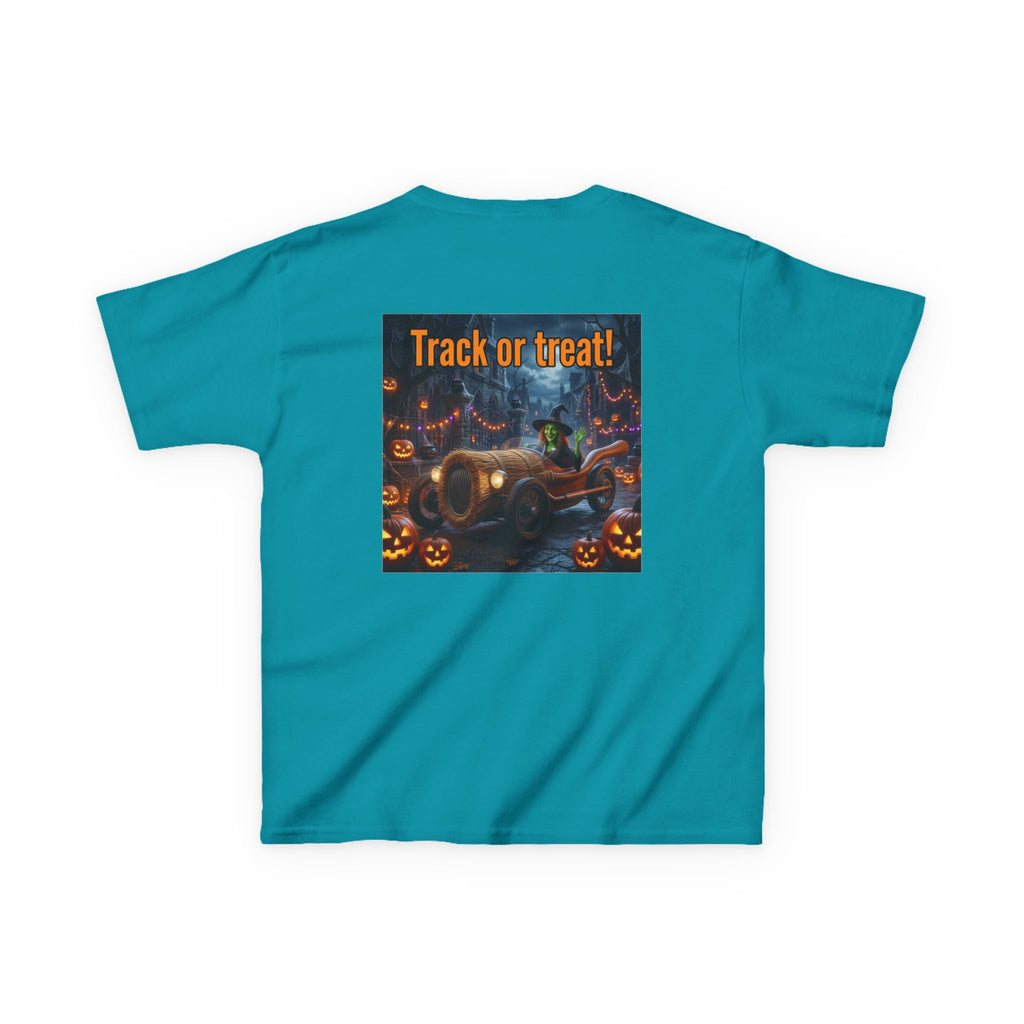 'Track or Treat!' Halloween Racing Car - Kid's Tee Shirt