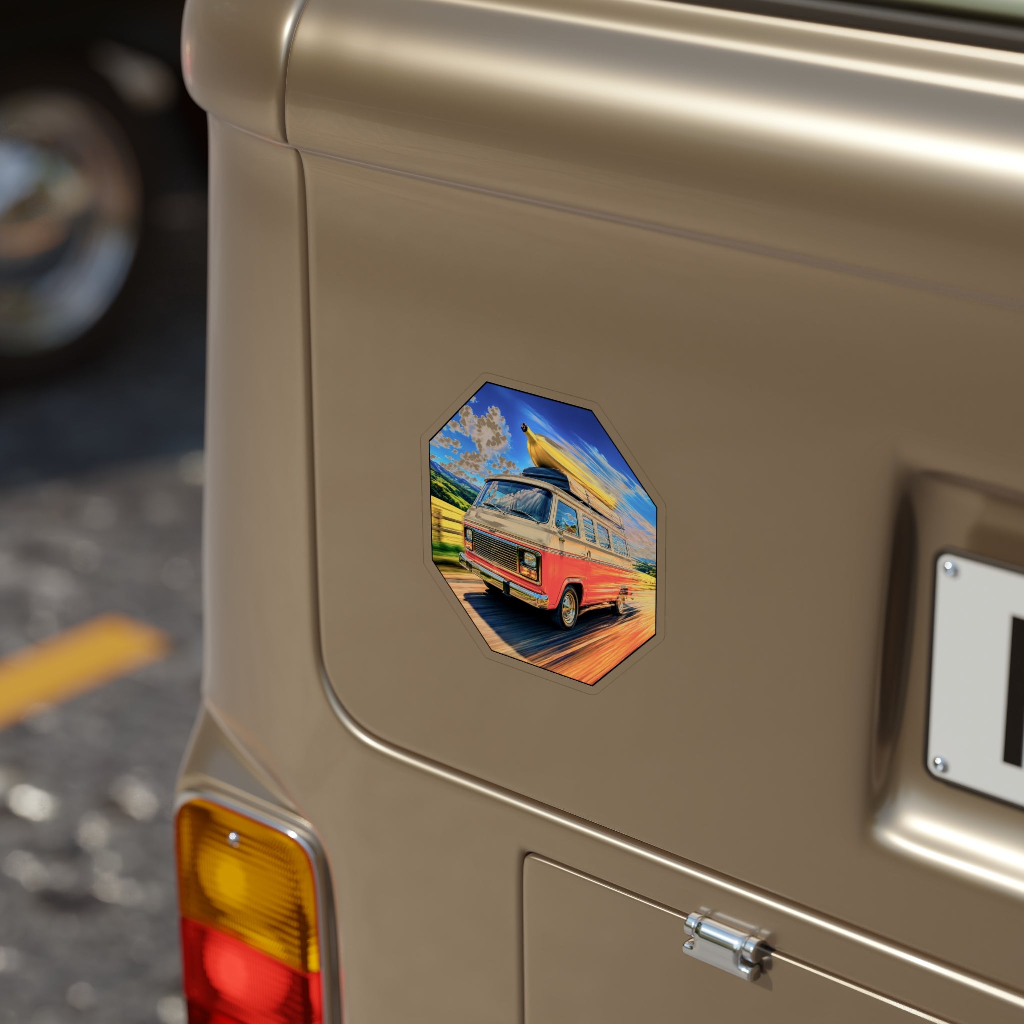 Retro Van Die-Cut Outdoor Sticker — Vintage Camper