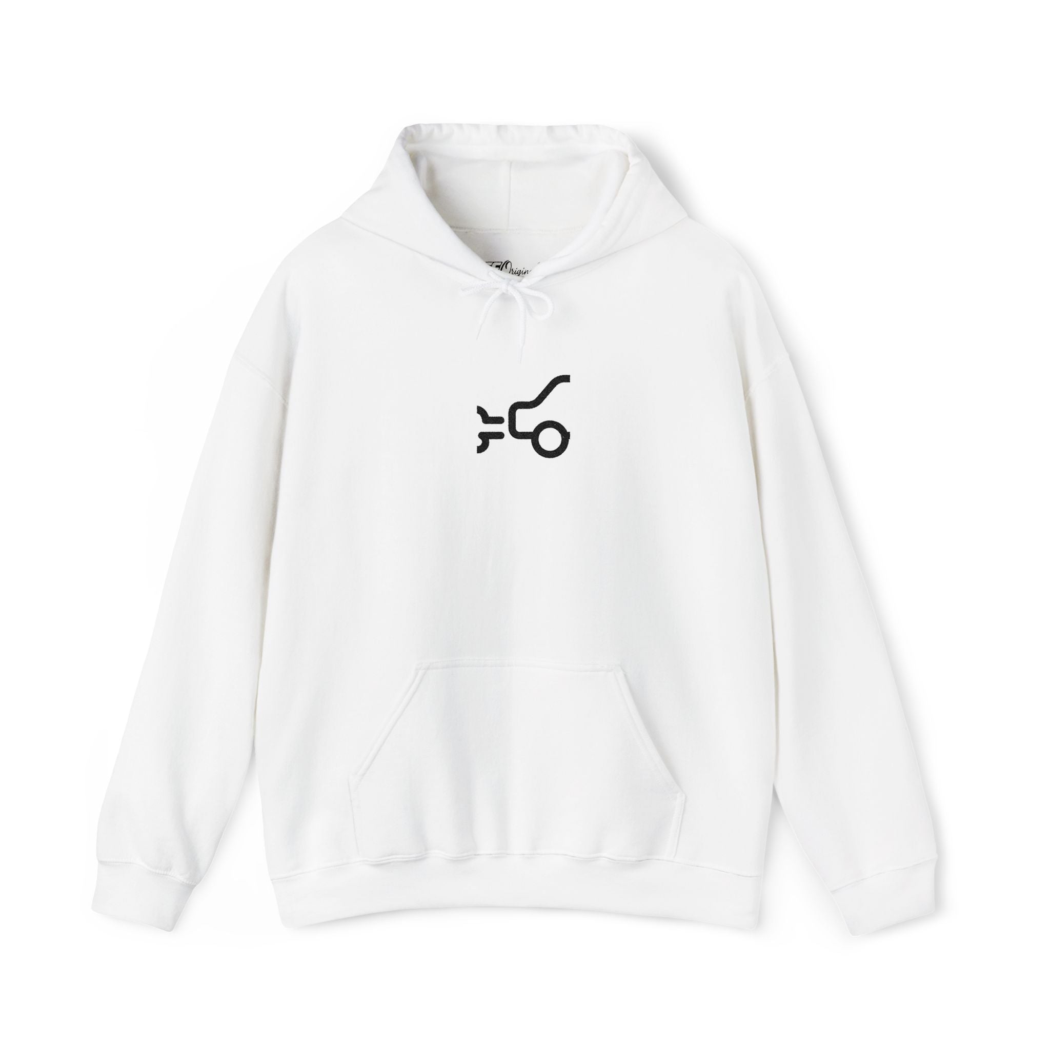 Minimalist Puffing Car Hoodie — Abstract Graphic Pullover