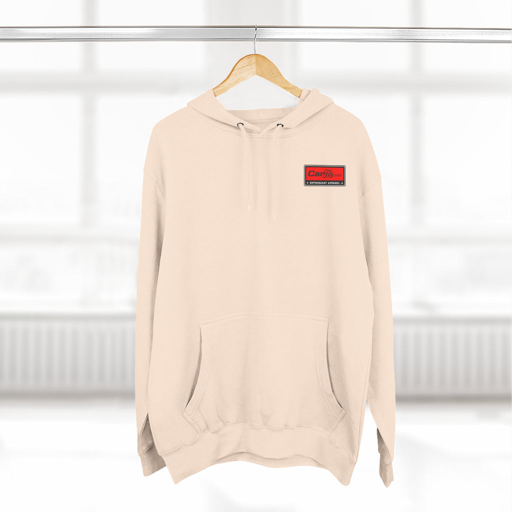 Flatout Garage Fleece Hoodie — Mechanic Shop Logo Pullover