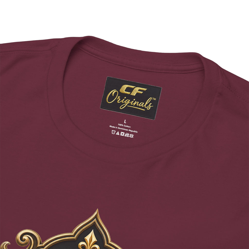 Lion Crest Tee — "Mane Line Auto" Vintage Heraldic Graphic Shirt