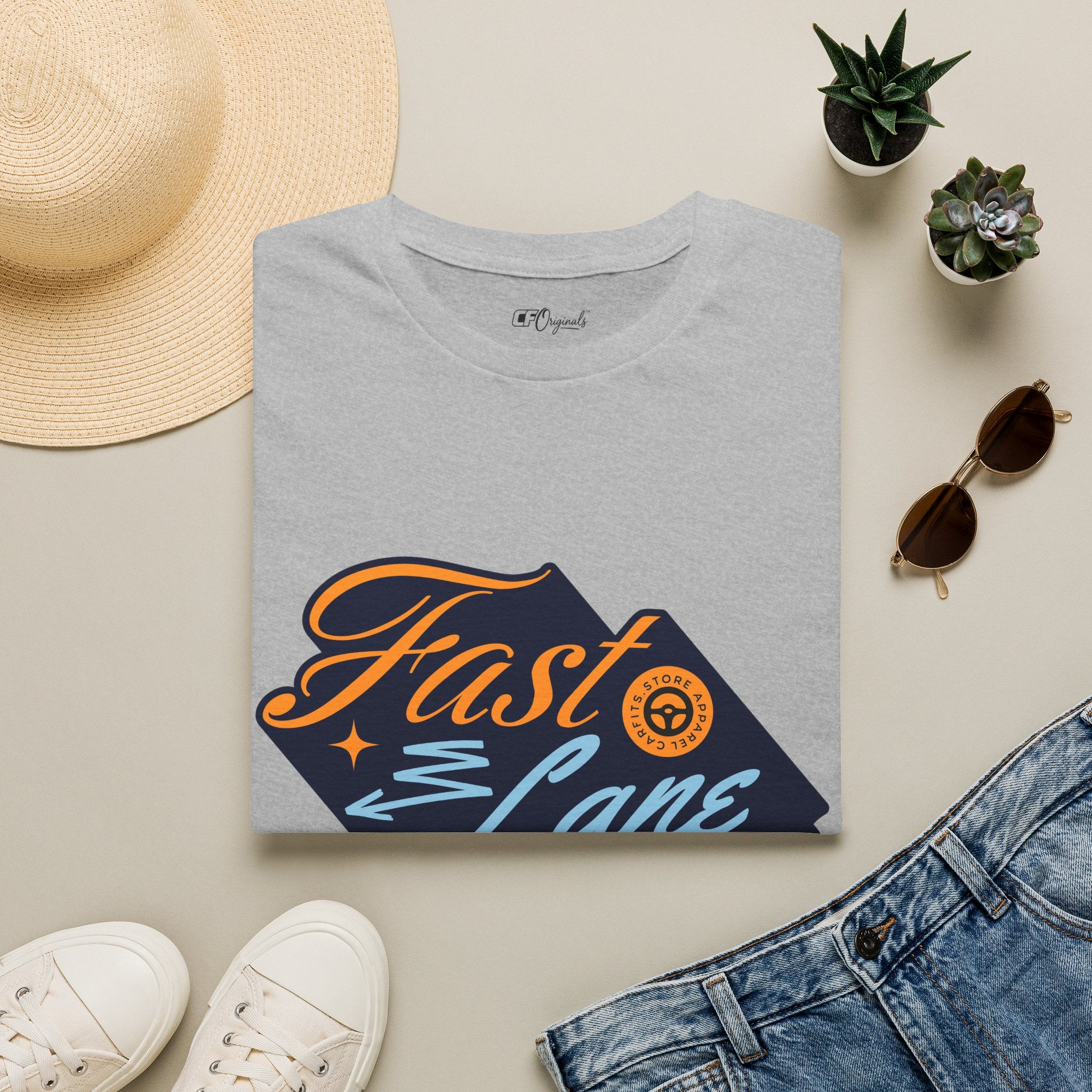 Fast Lane T-Shirt — Retro Racing Car Graphic Tee