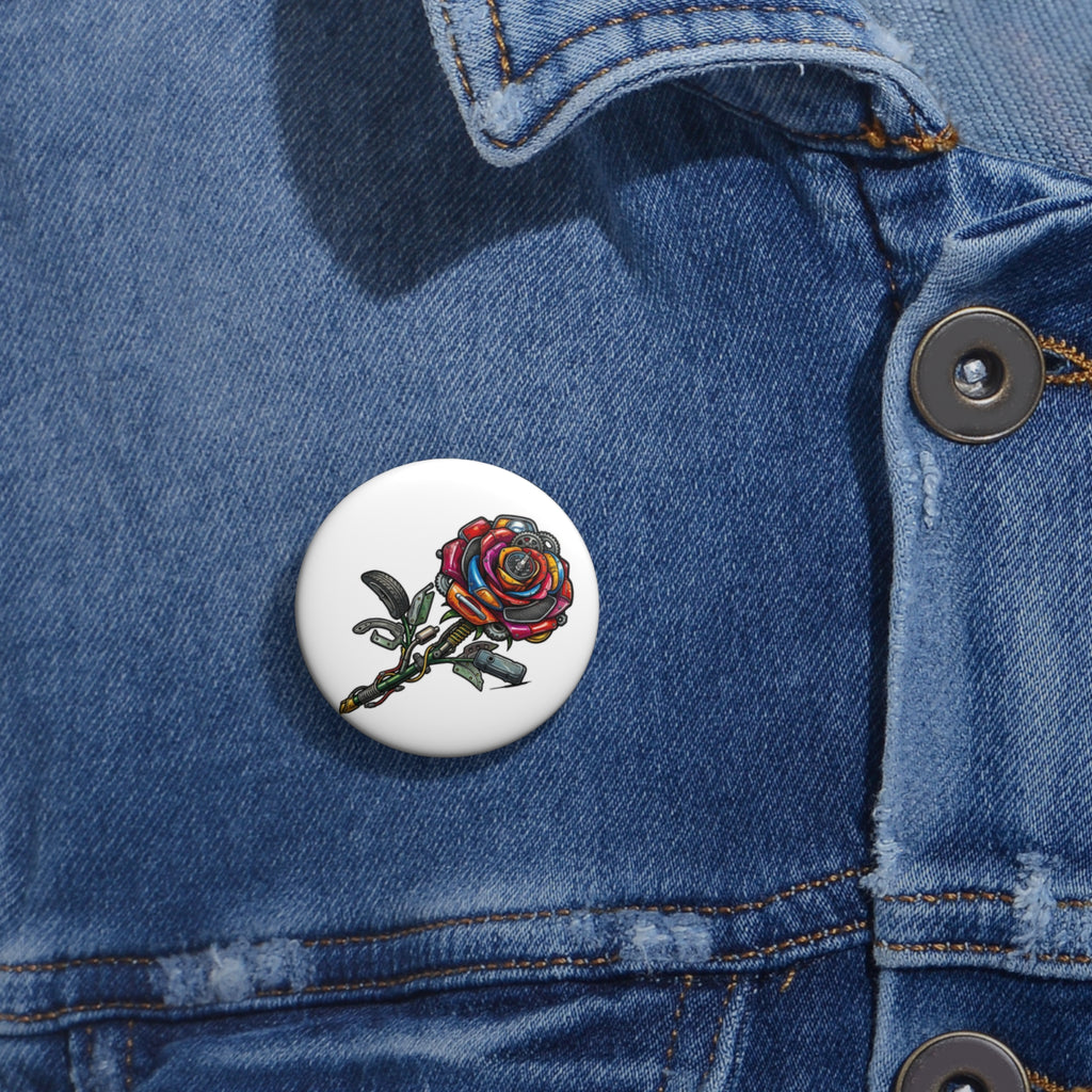 Automotive Parts Rose Pin Button