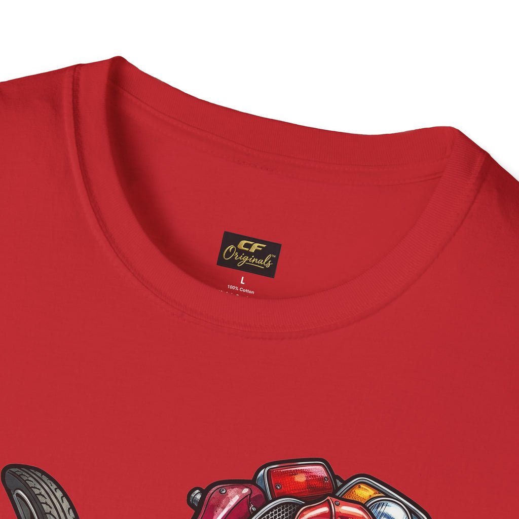 Colorful Mechanical Rose Graphic Tee