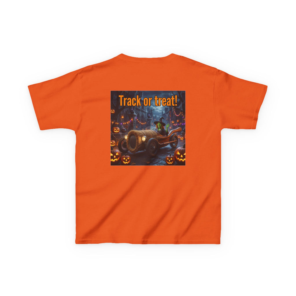 'Track or Treat!' Halloween Racing Car - Kid's Tee Shirt