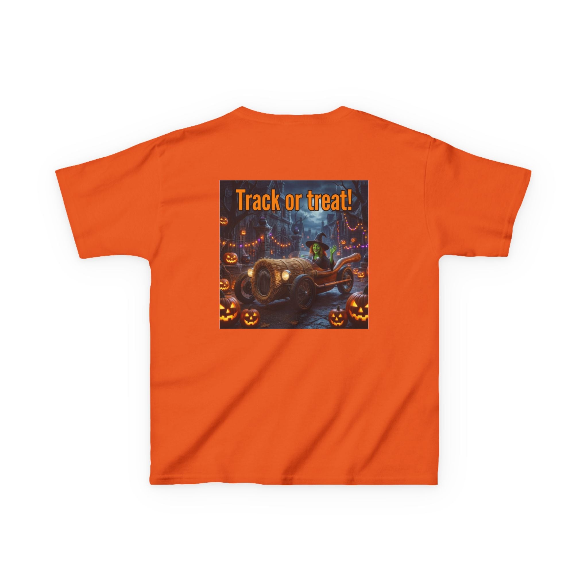 'Track or Treat!' Halloween Racing Car - Kid's Tee Shirt