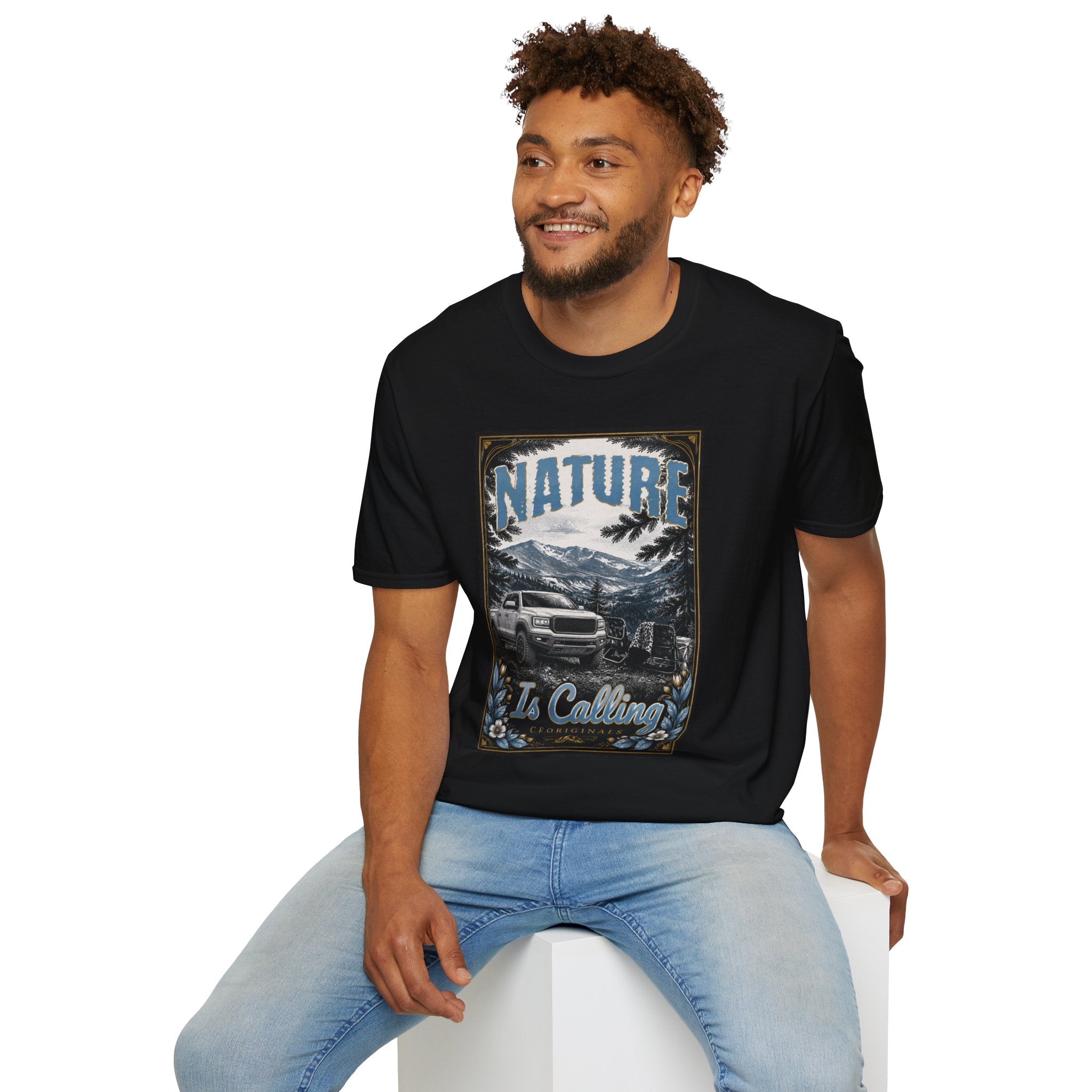 Vintage Mountain Truck T-Shirt — 'Nature' Graphic