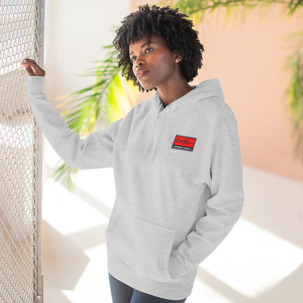 Flatout Garage Fleece Hoodie — Mechanic Shop Logo Pullover