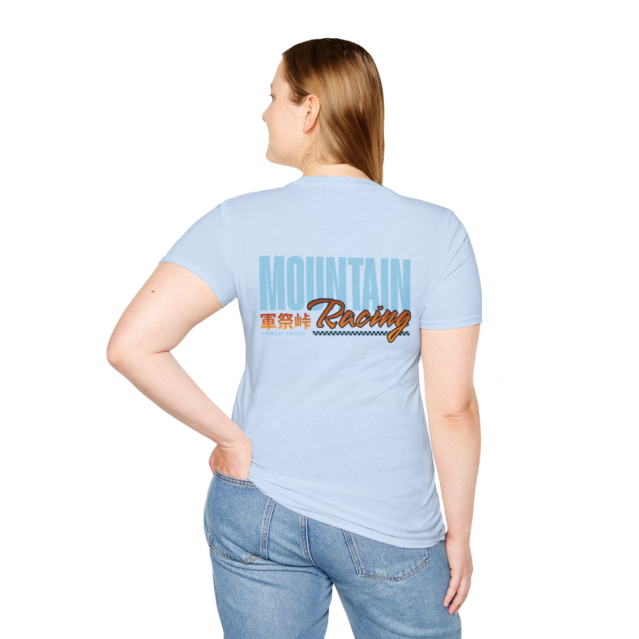 Minimal Orange CF Logo T-Shirt — Subtle Chest & Statement Back Graphic