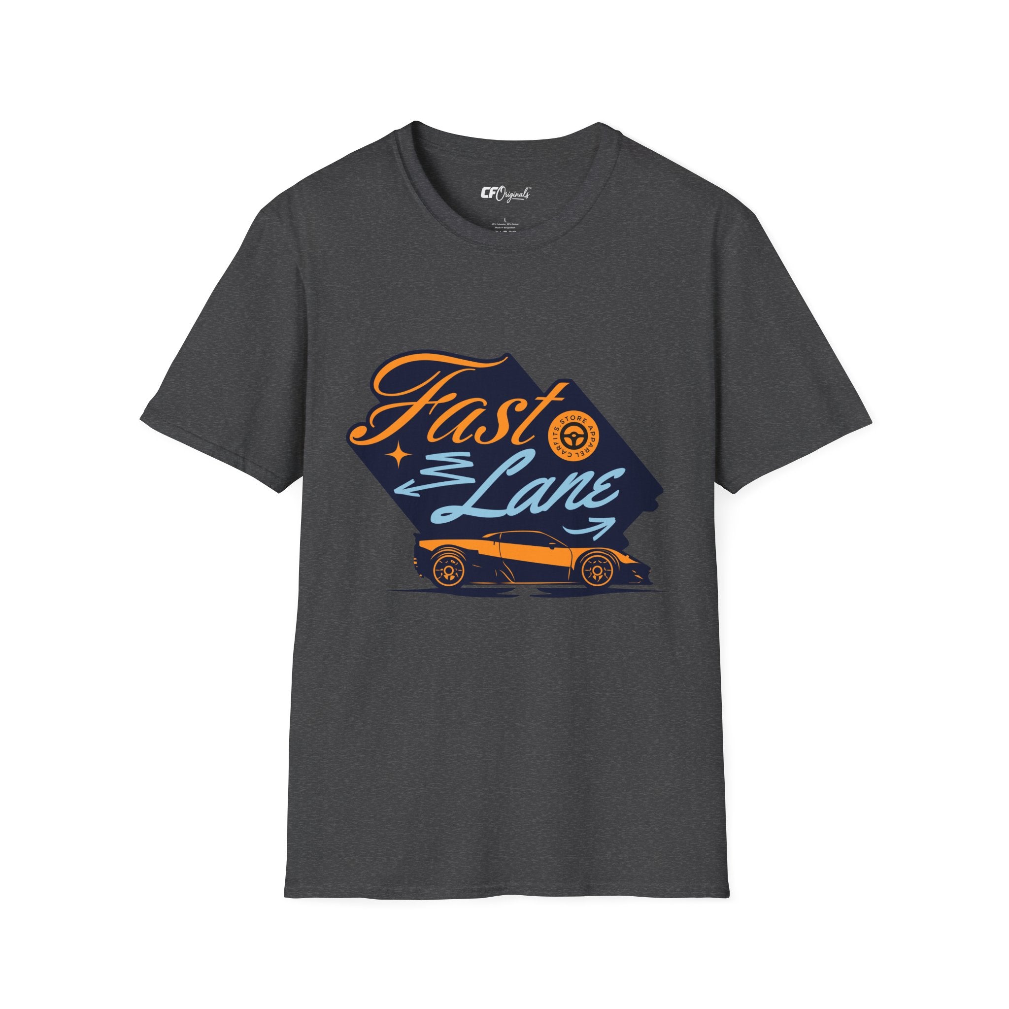 Fast Lane T-Shirt — Retro Racing Car Graphic Tee
