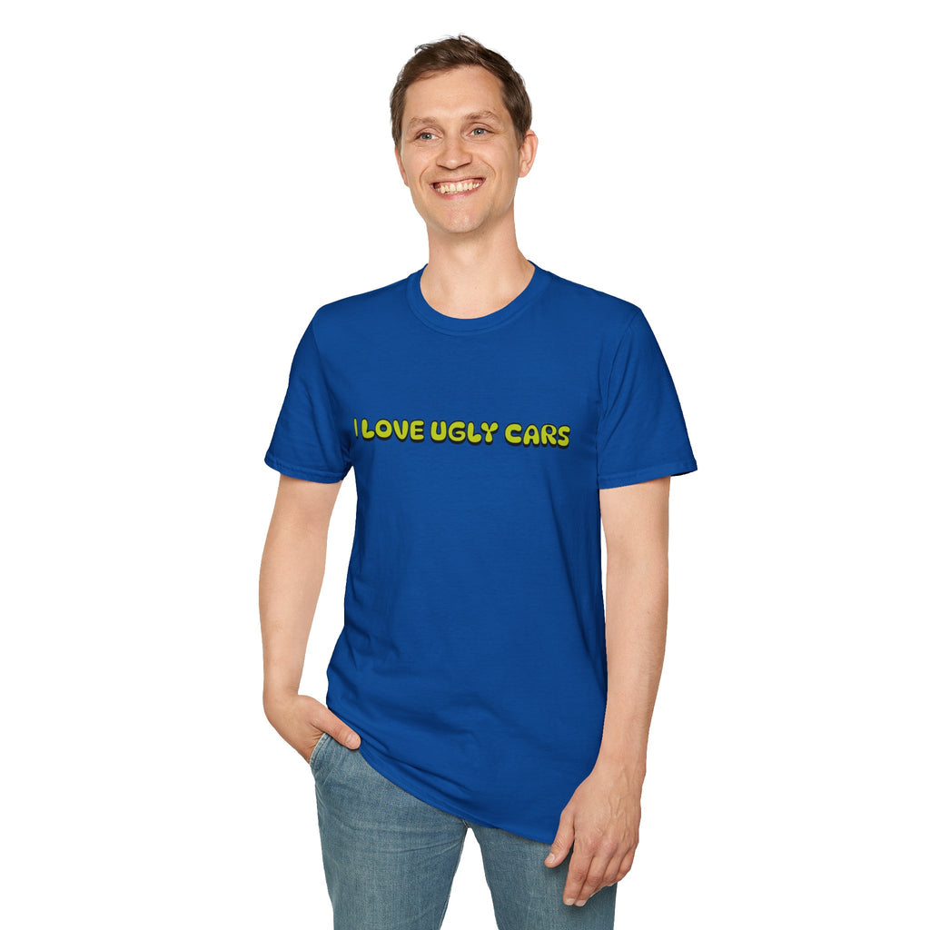T-Shirt — "I Love Ugly Cars" Retro Green Graphic Tee