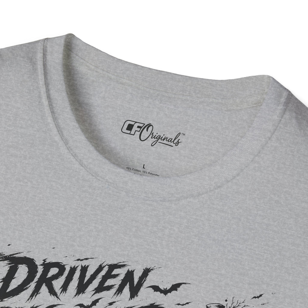 Driven By Fear T‑Shirt — Horror Sports Car Graphic Tee