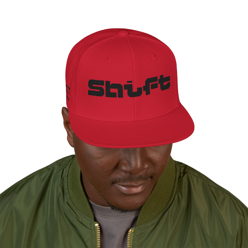 Embroidered 'Shift' Snapback Hat — Motorsport Logos