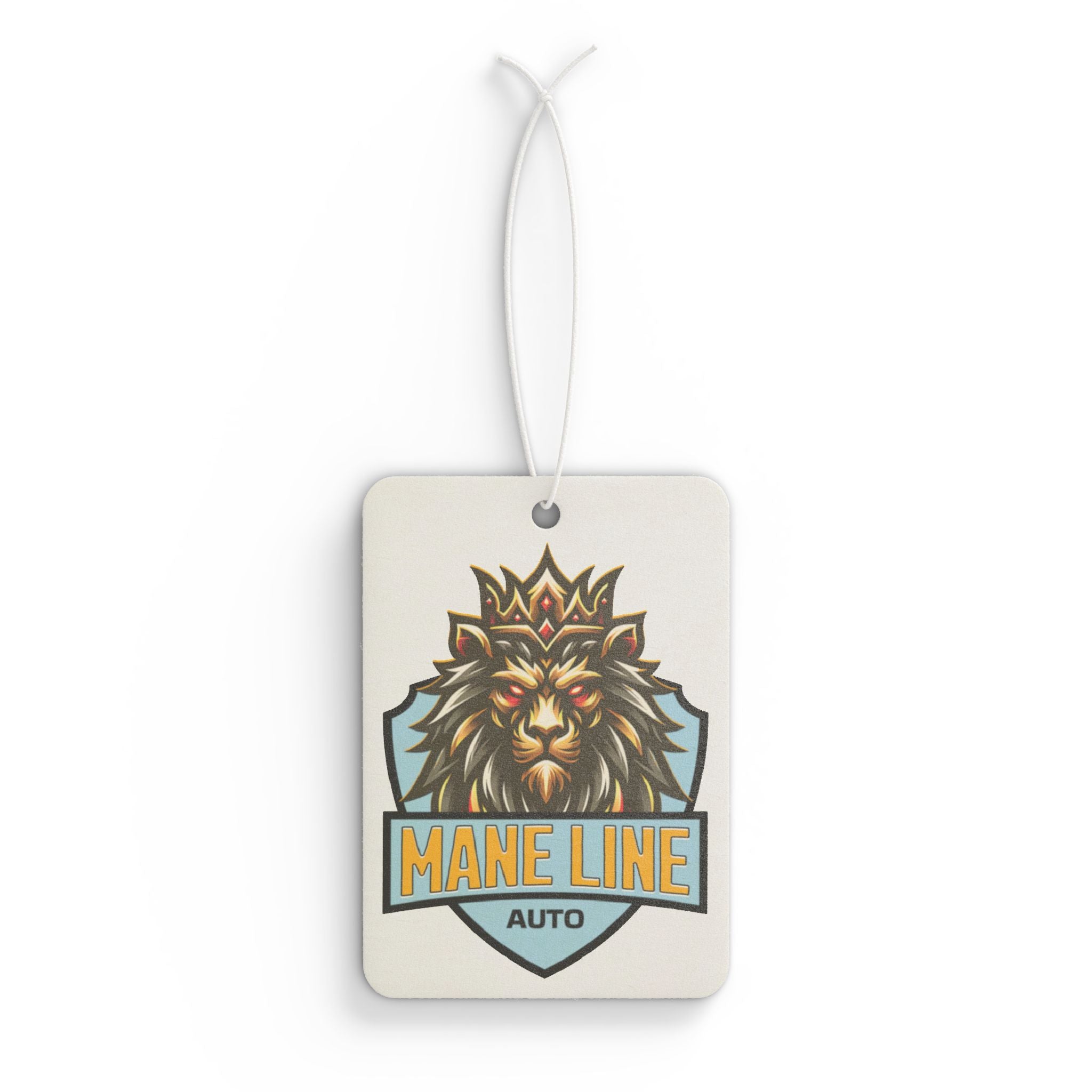 Lion Crest Car Air Freshener — 'Mane Line Auto' Scented Ornament