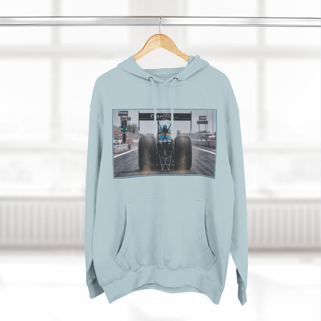 Racing Dragster Hoodie — "Land of 10,000HP" Fleece Pullover
