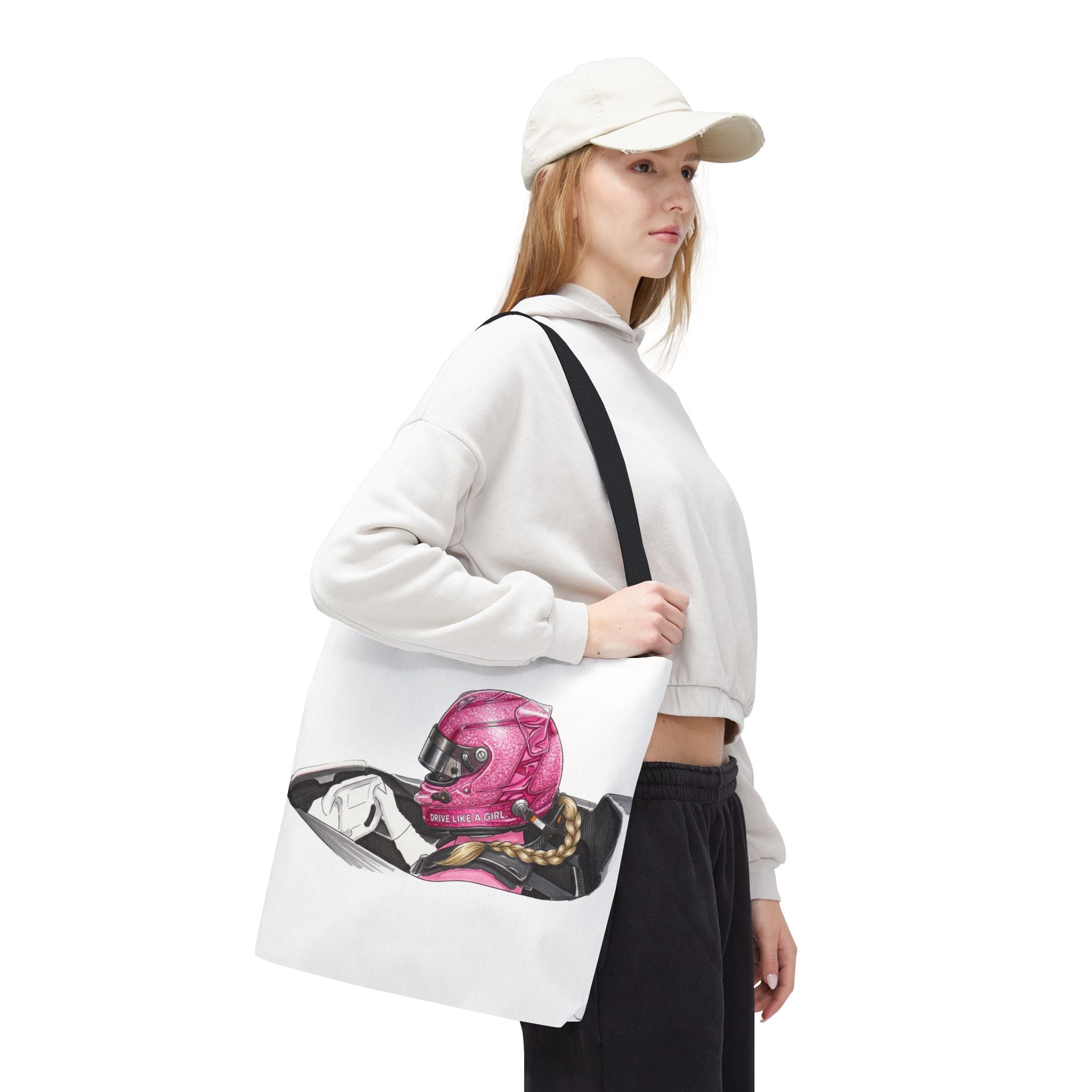 Drive Like a Girl - Pink Helmet Everyday Tote Bag