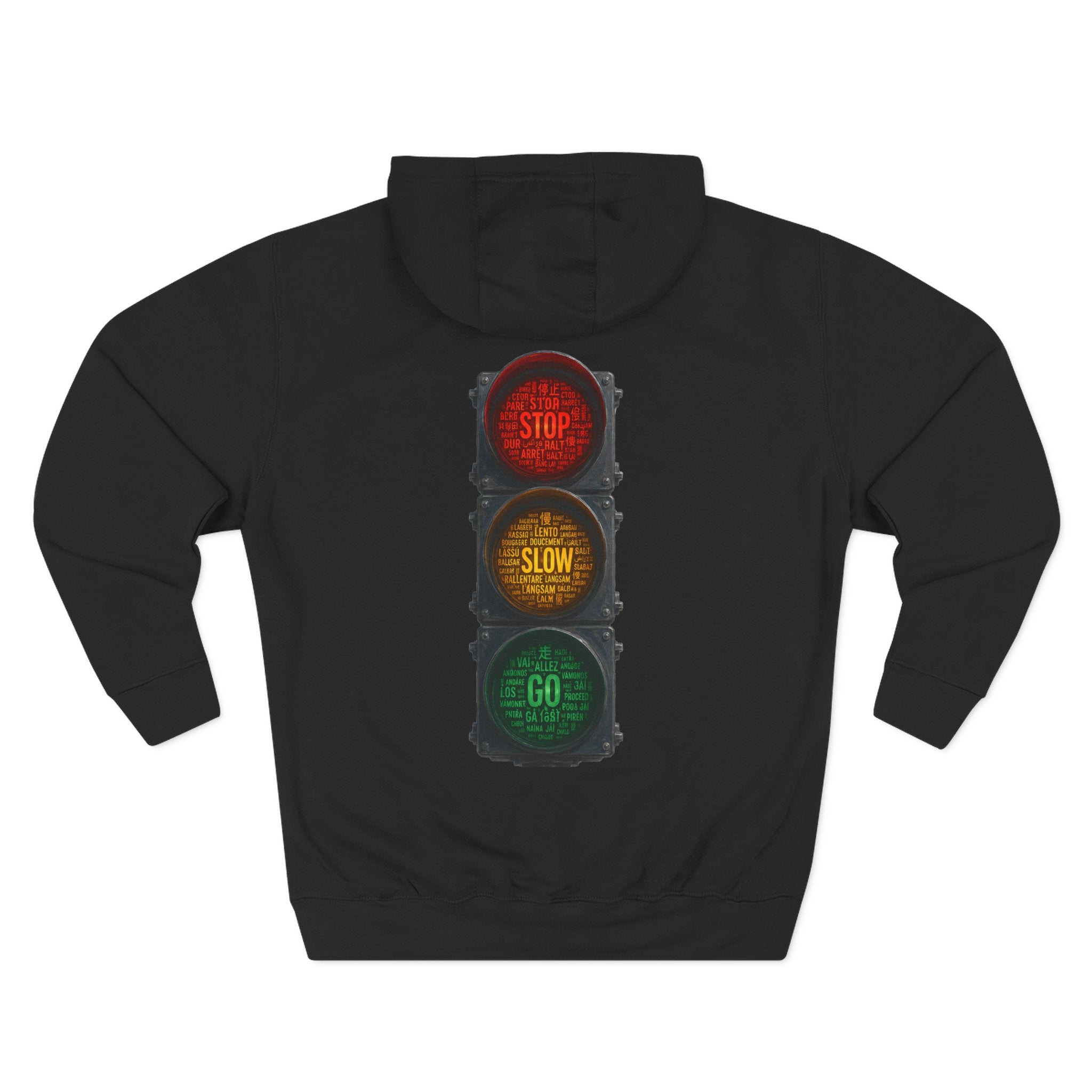 Traffic Light 'Stop Slow Go' Graphic Hoodie