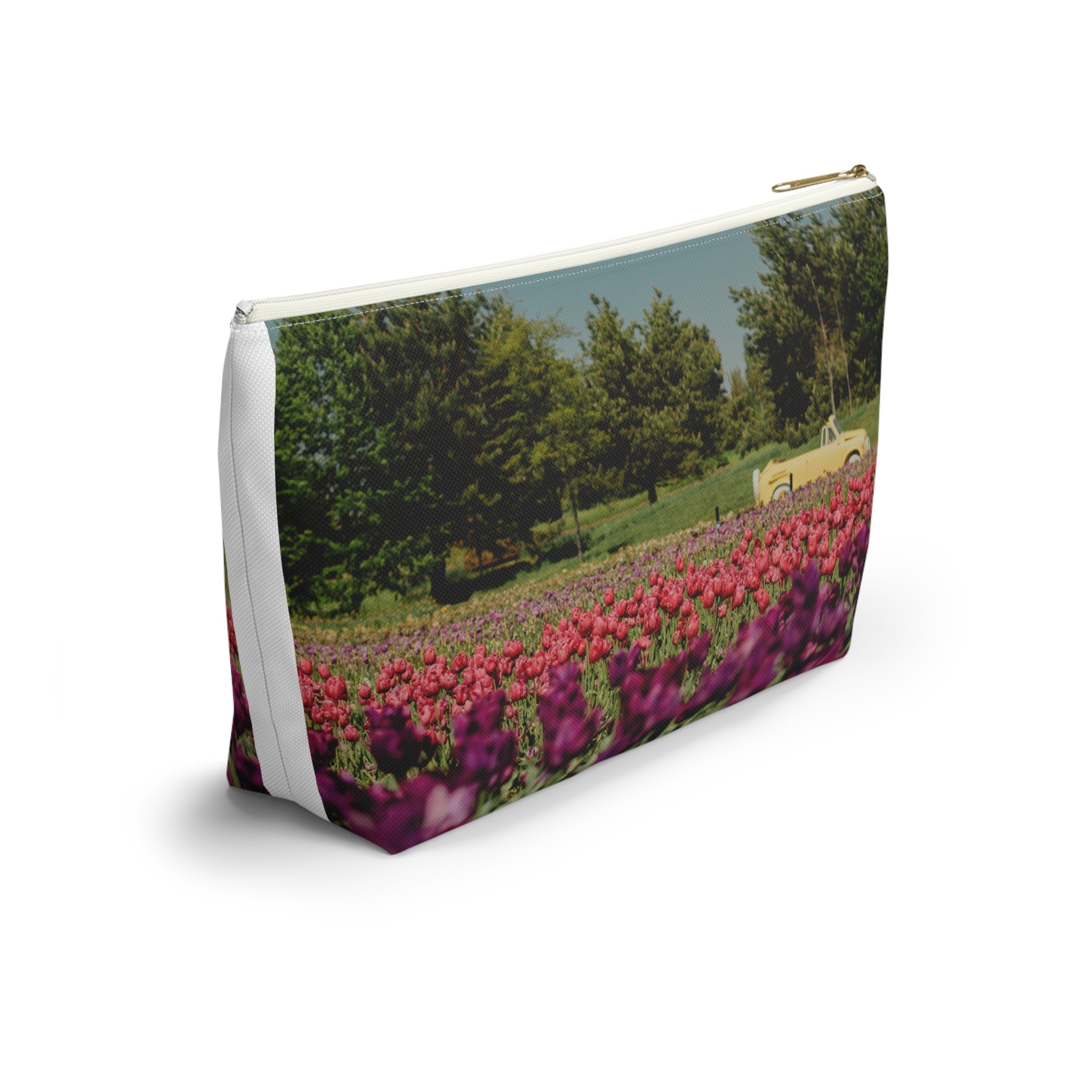 Vintage Floral Accessory Pouch — T‑Bottom Makeup & Travel Case