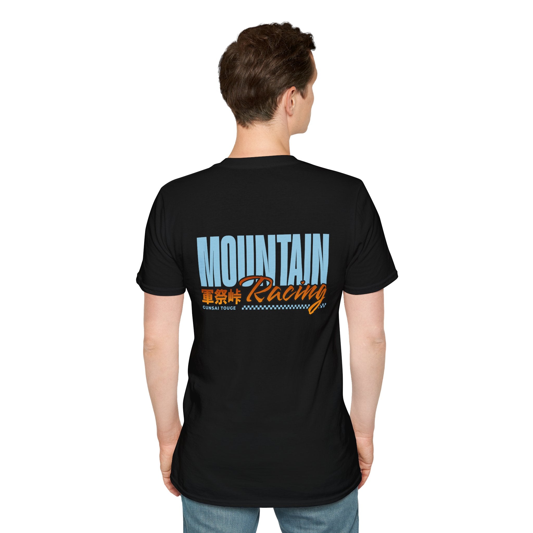 Minimal Orange CF Logo T-Shirt — Subtle Chest & Statement Back Graphic