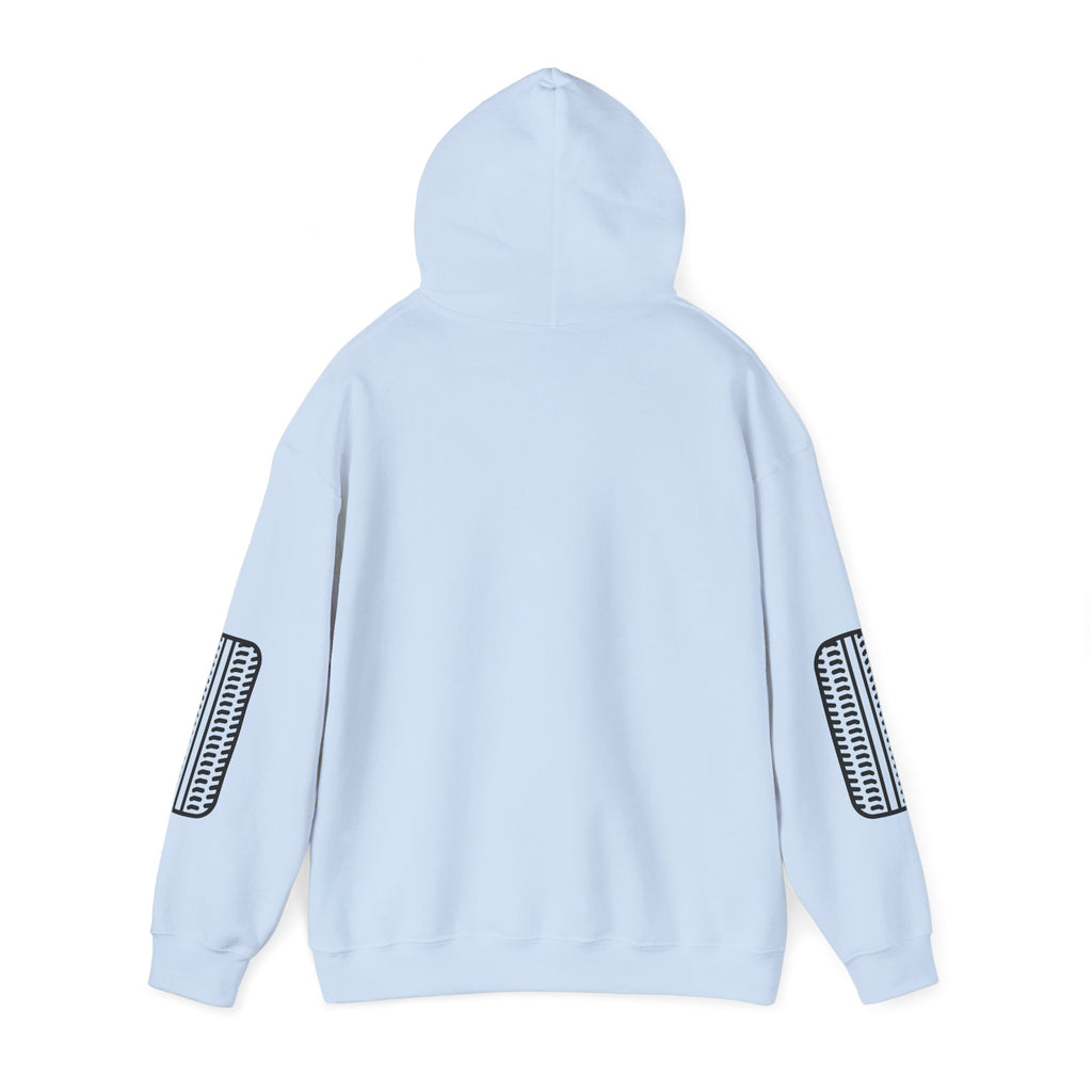 Racing Garage Hooded Sweatshirt — Vintage Racecar Track Scene