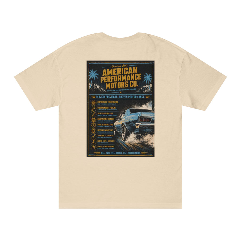 American Performance Motors Co. Tee — Retro Muscle Car Graphic Shirt