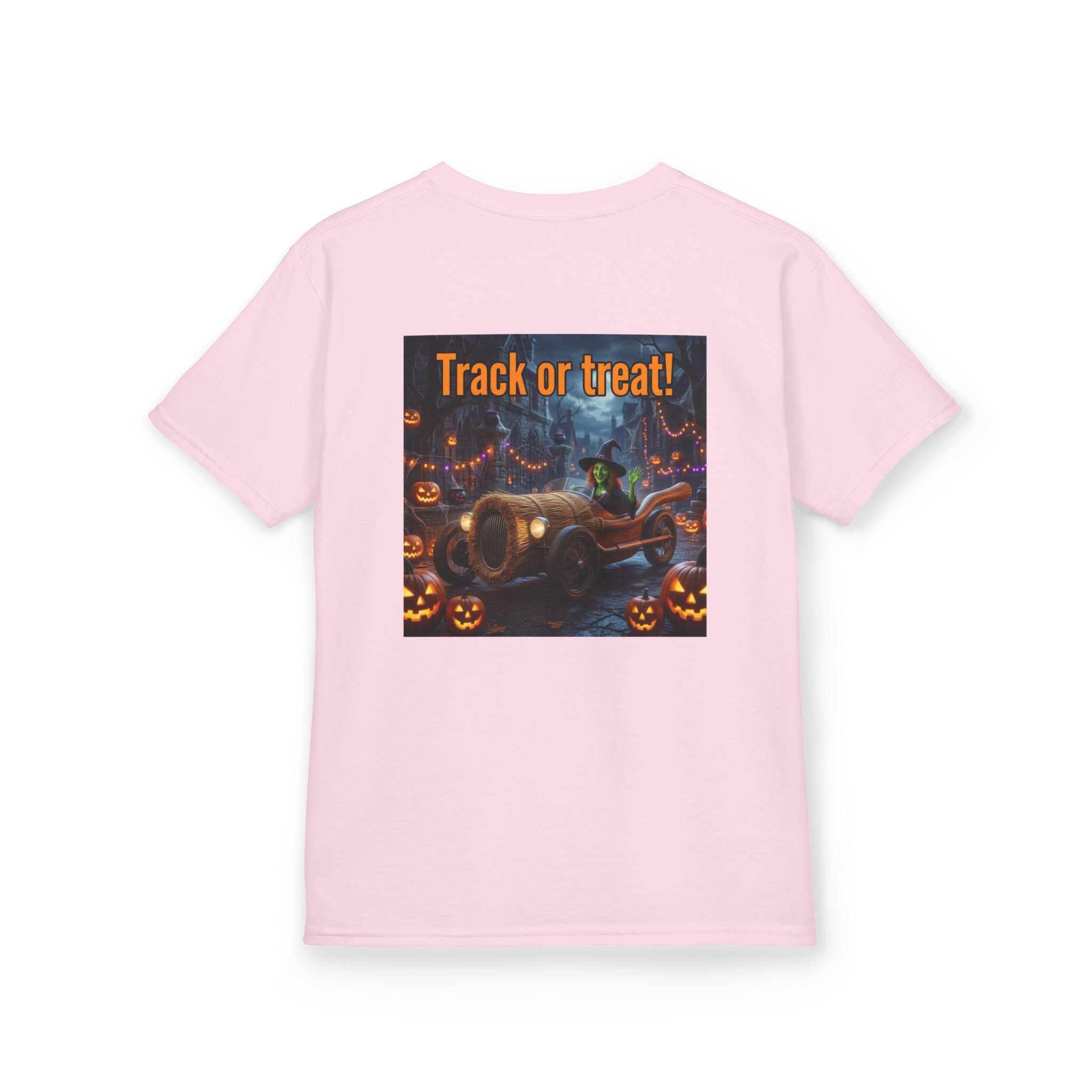 'Track or Treat!' Halloween Racing Car - Kid's Tee Shirt
