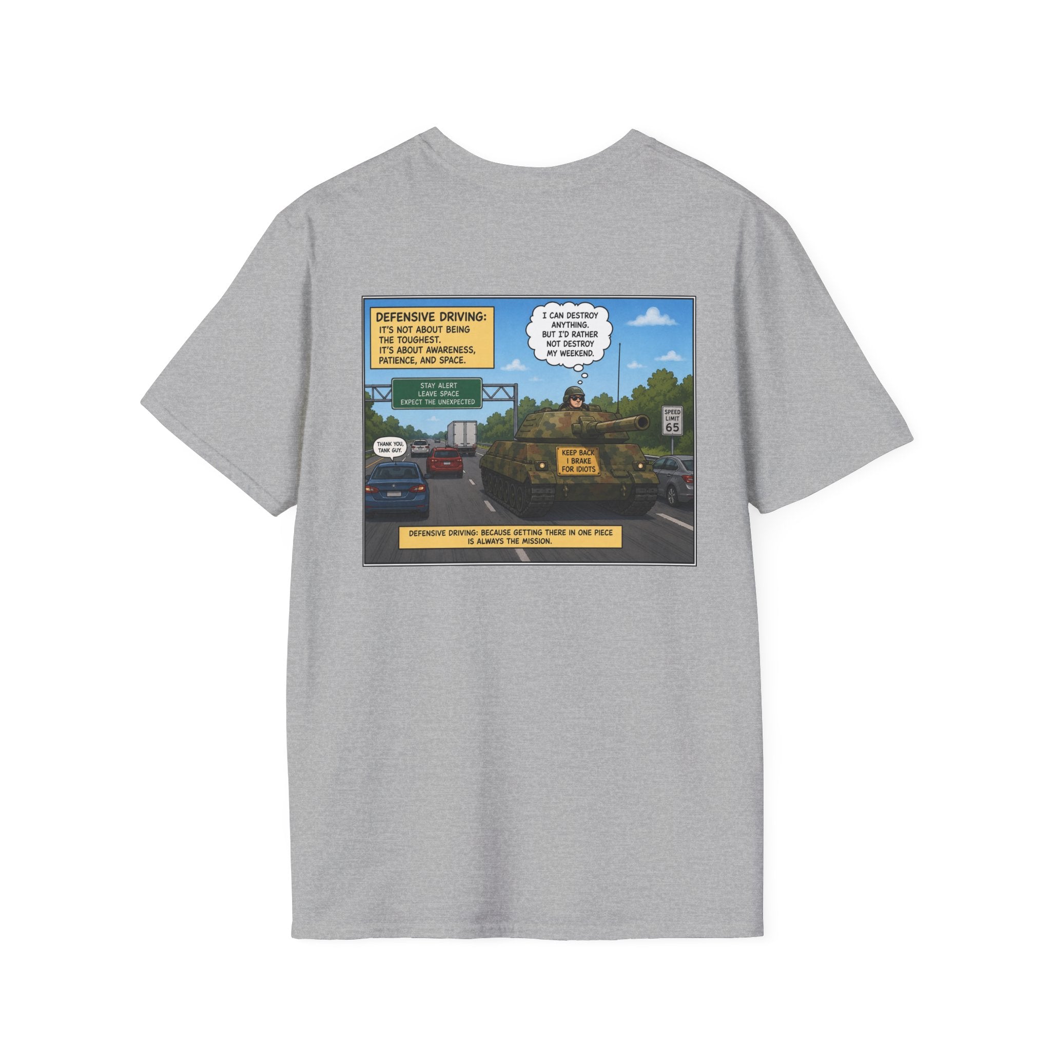 Military Tank Driver Tee — Defensive Driving Humor T-Shirt