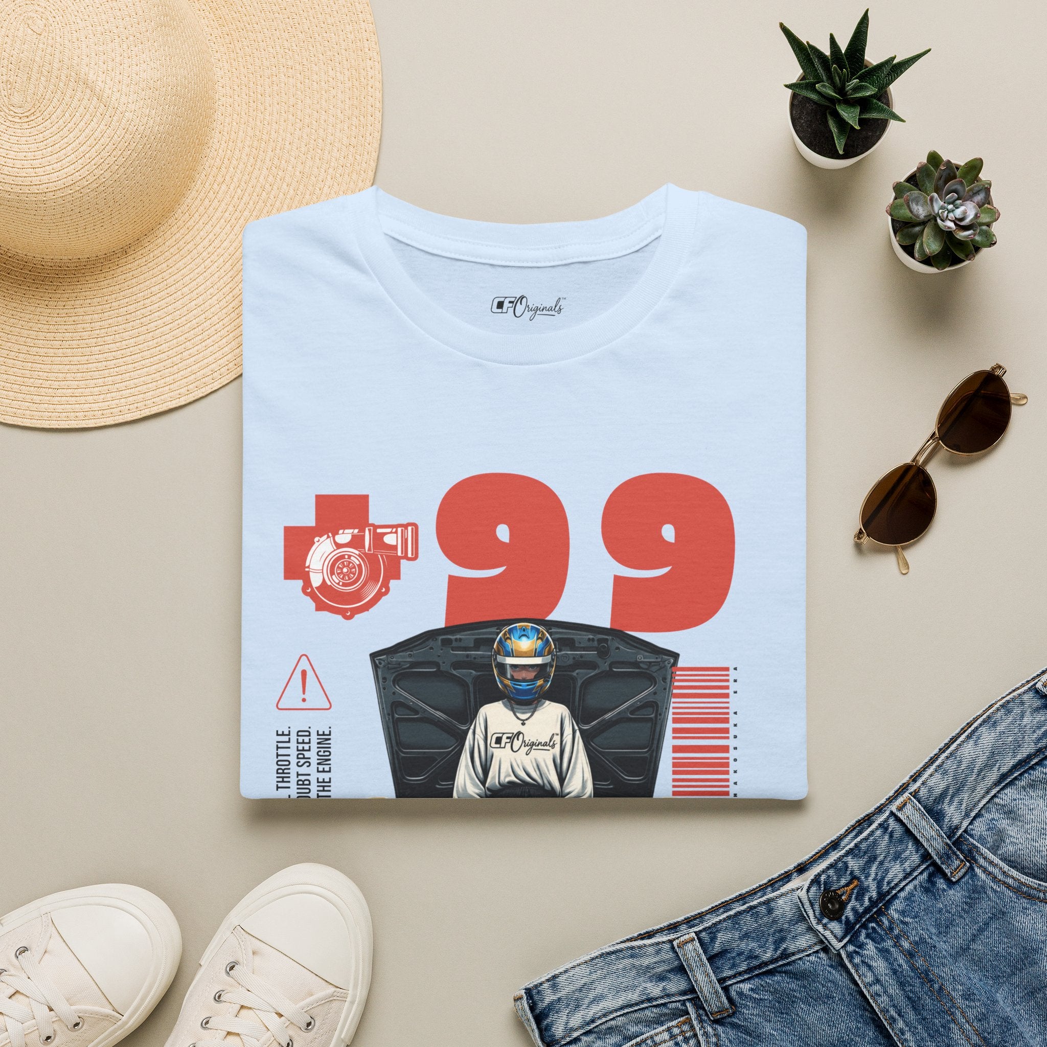 Race-Inspired Graphic T-Shirt — '99 JDM Drift Car Design'