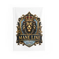Lion Crest Wall Tapestry – 'Mane Line Auto' Regal Emblem Décor