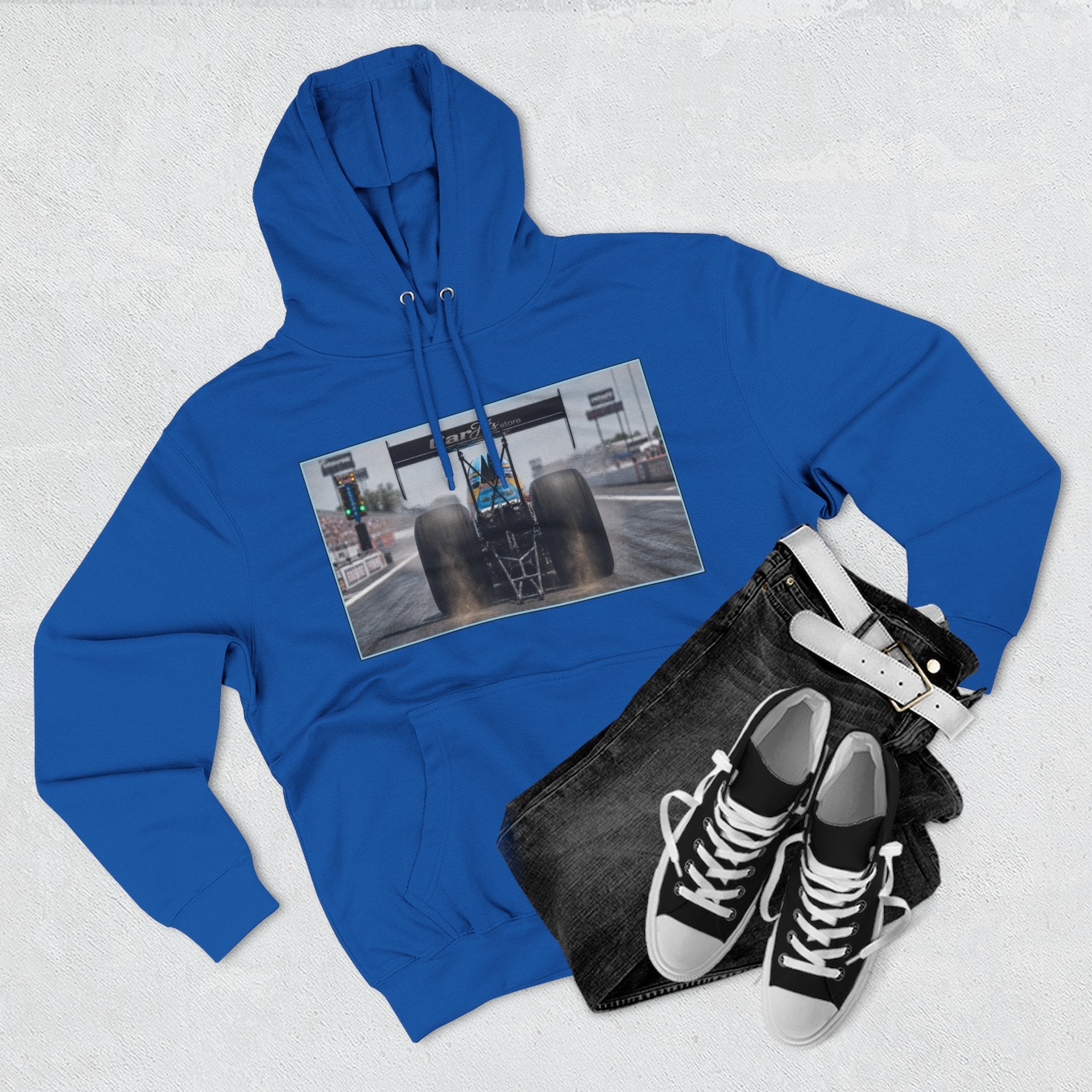 Racing Dragster Hoodie — "Land of 10,000HP" Fleece Pullover