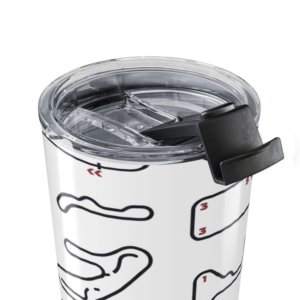 20oz Racing Track Map Tumbler — Motorsport Circuit Map Travel Cup