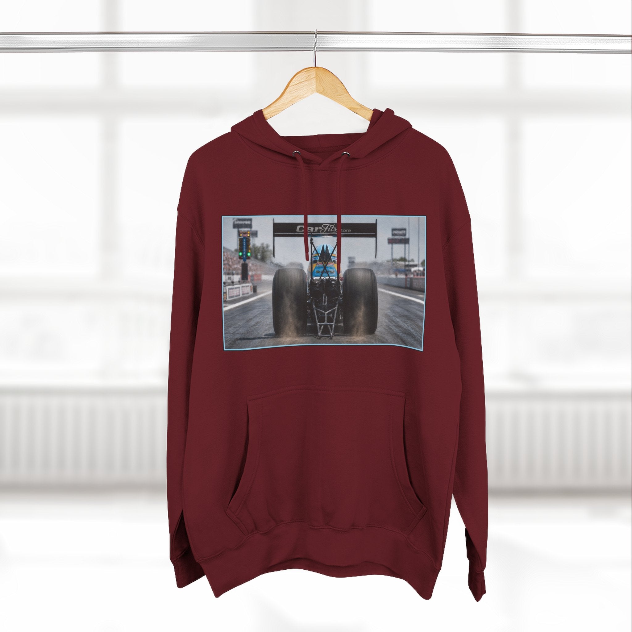 Racing Dragster Hoodie — "Land of 10,000HP" Fleece Pullover