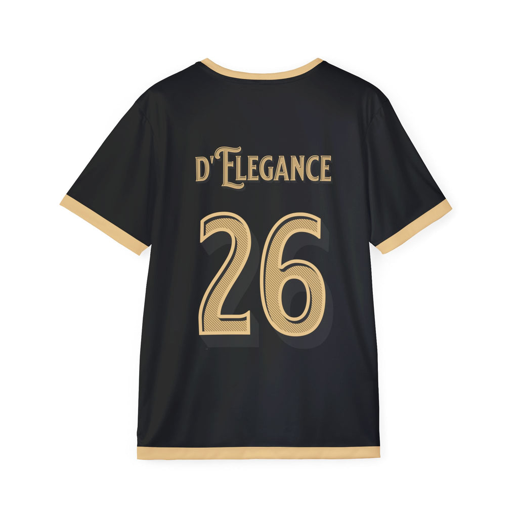 Concours D'Elegance Men's Jersey — Black & Gold Racing Tee (Number 26)