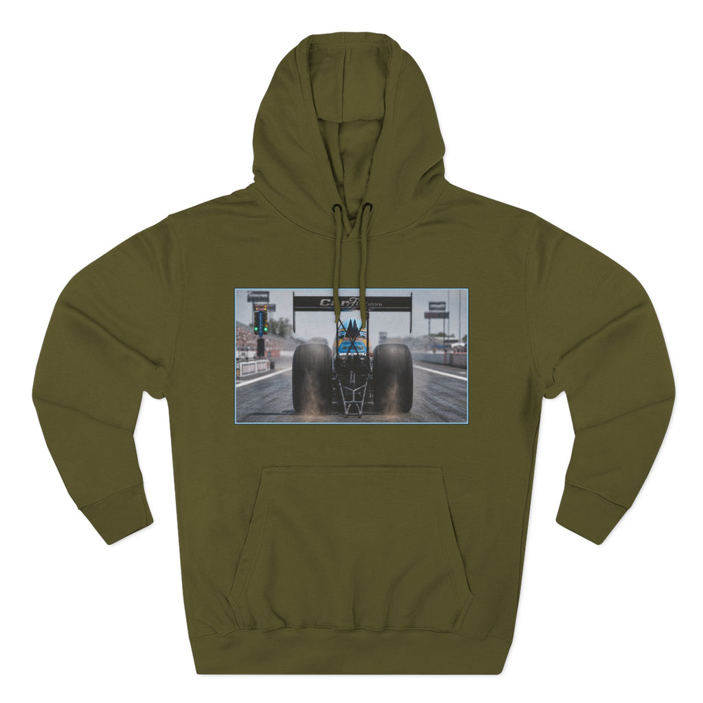 Racing Dragster Hoodie — "Land of 10,000HP" Fleece Pullover