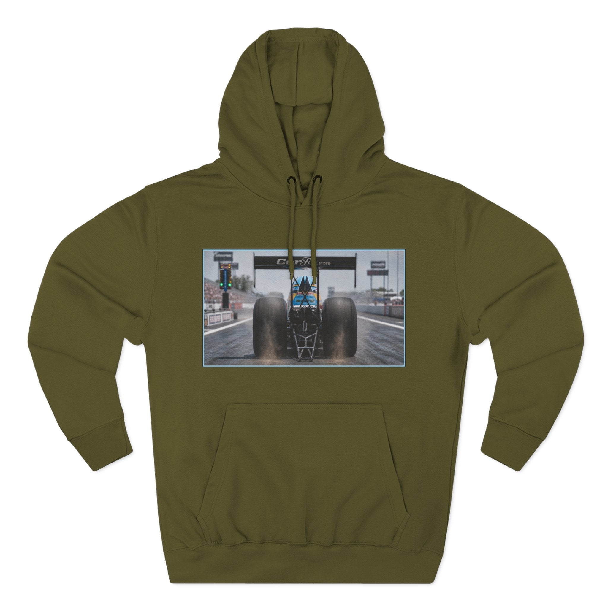 Racing Dragster Hoodie — "Land of 10,000HP" Fleece Pullover