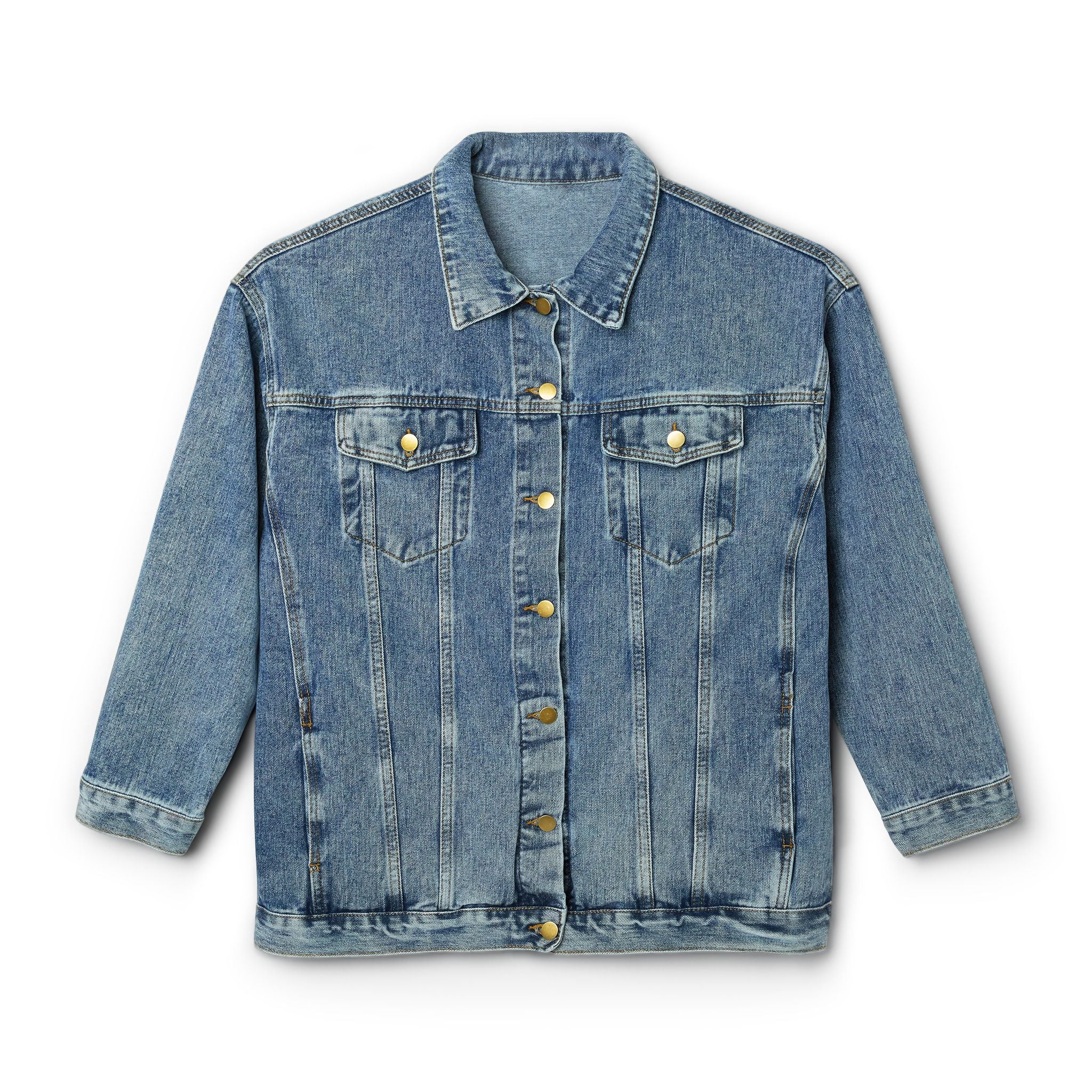 Women's Denim Jacket — 'When Every Day Is Halloween' Vintage Car Back Print