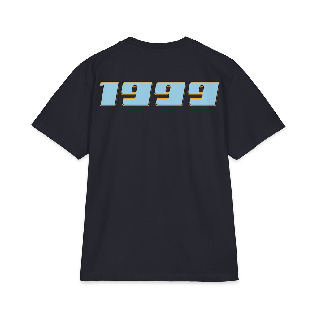 Classic Custom Mini-Truck Tee — Blue and Gold Graphic T-Shirt