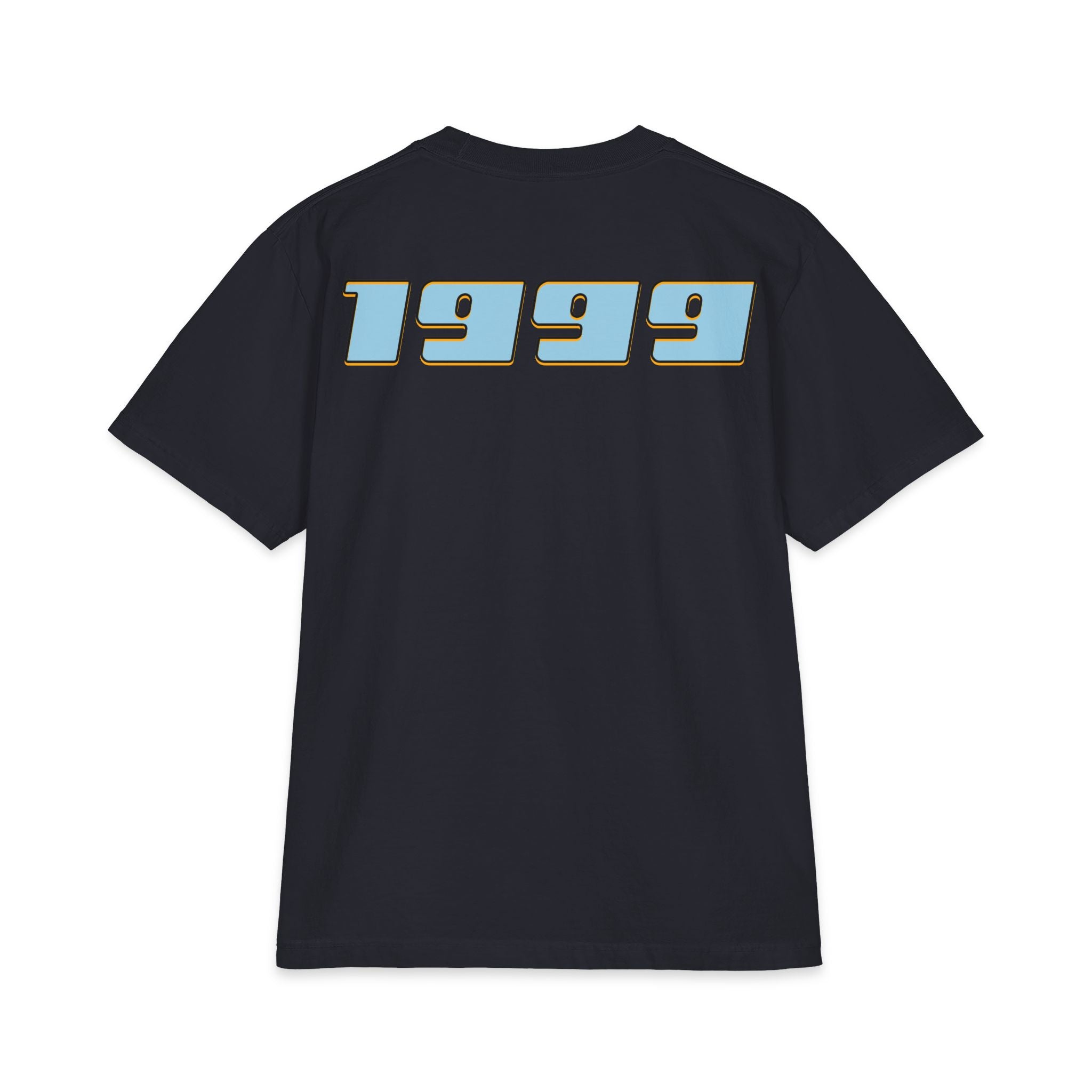Classic Custom Mini-Truck Tee — Blue and Gold Graphic T-Shirt