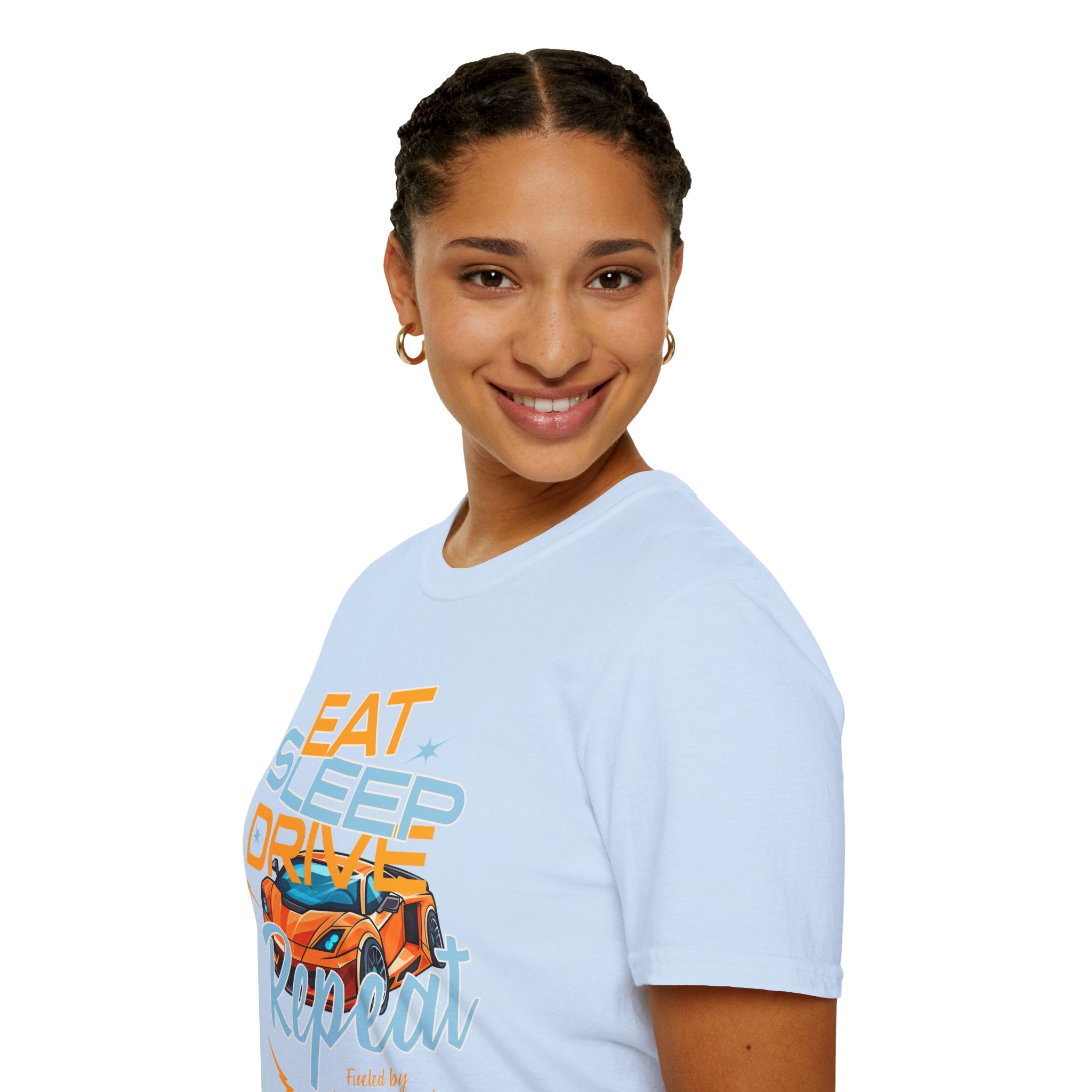 Eat Sleep Drive Repeat T-Shirt — Racing Car Graphic Tee for Motorsport Fans