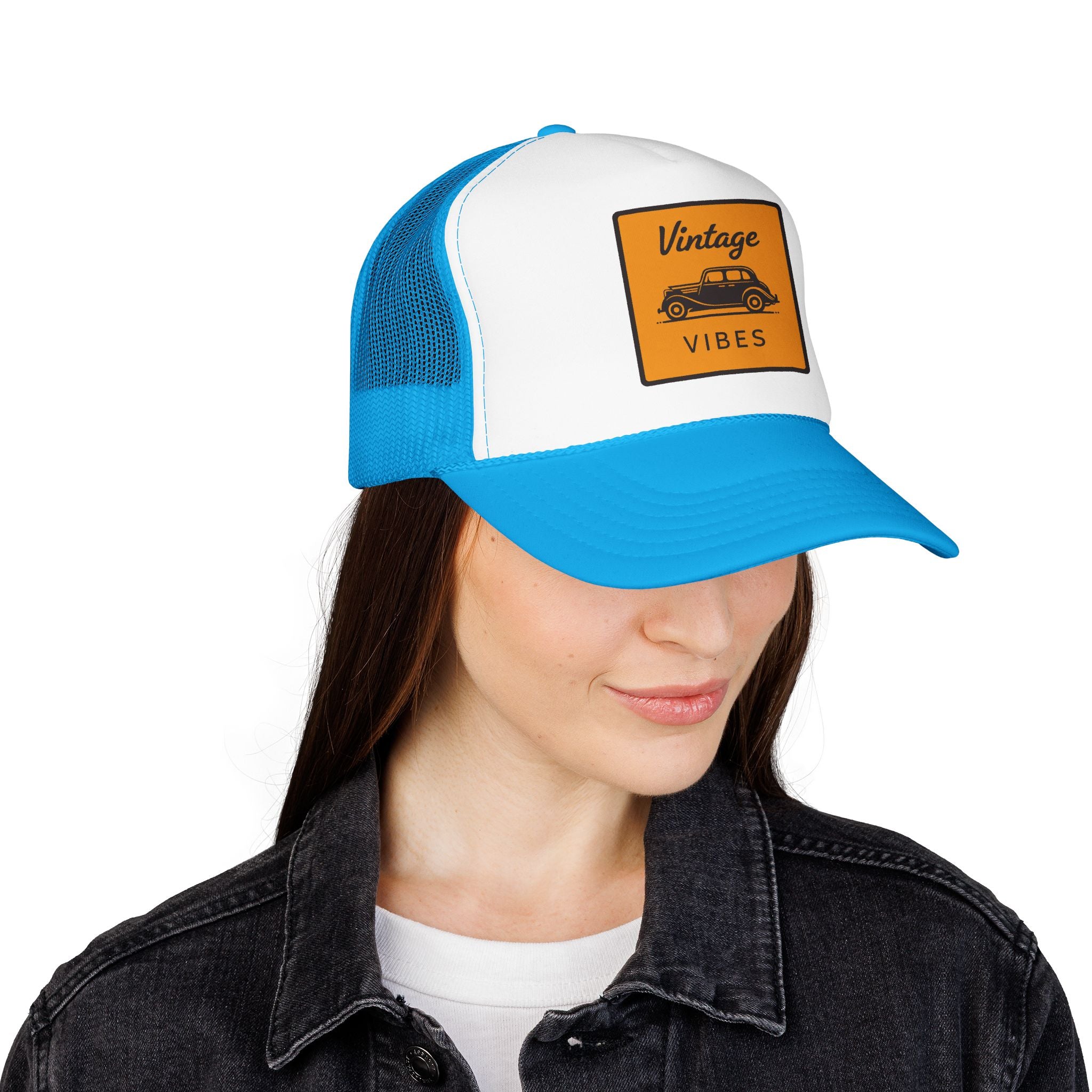 Vintage Vibes Trucker Hat — Retro Car Foam Cap