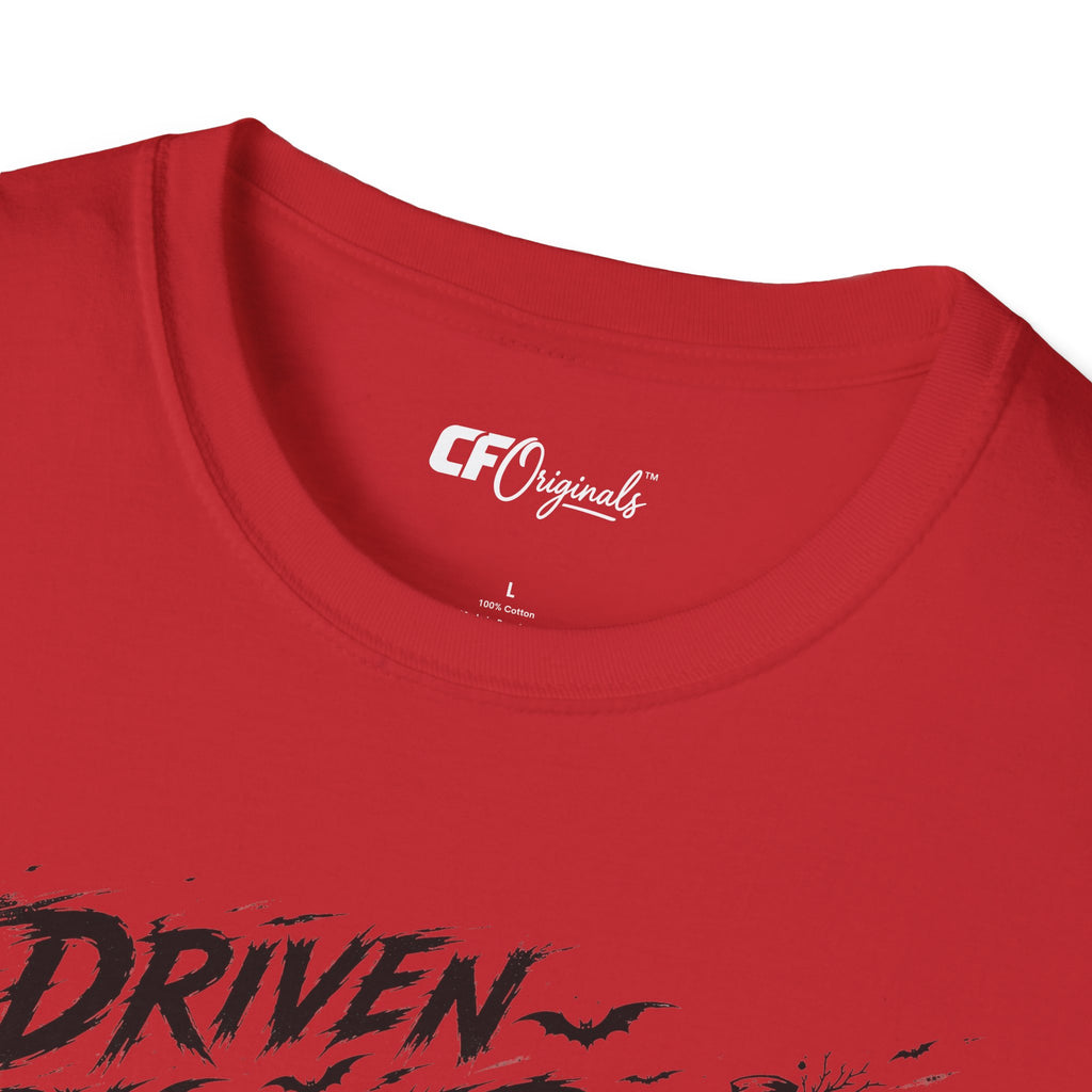Driven By Fear T‑Shirt — Horror Sports Car Graphic Tee