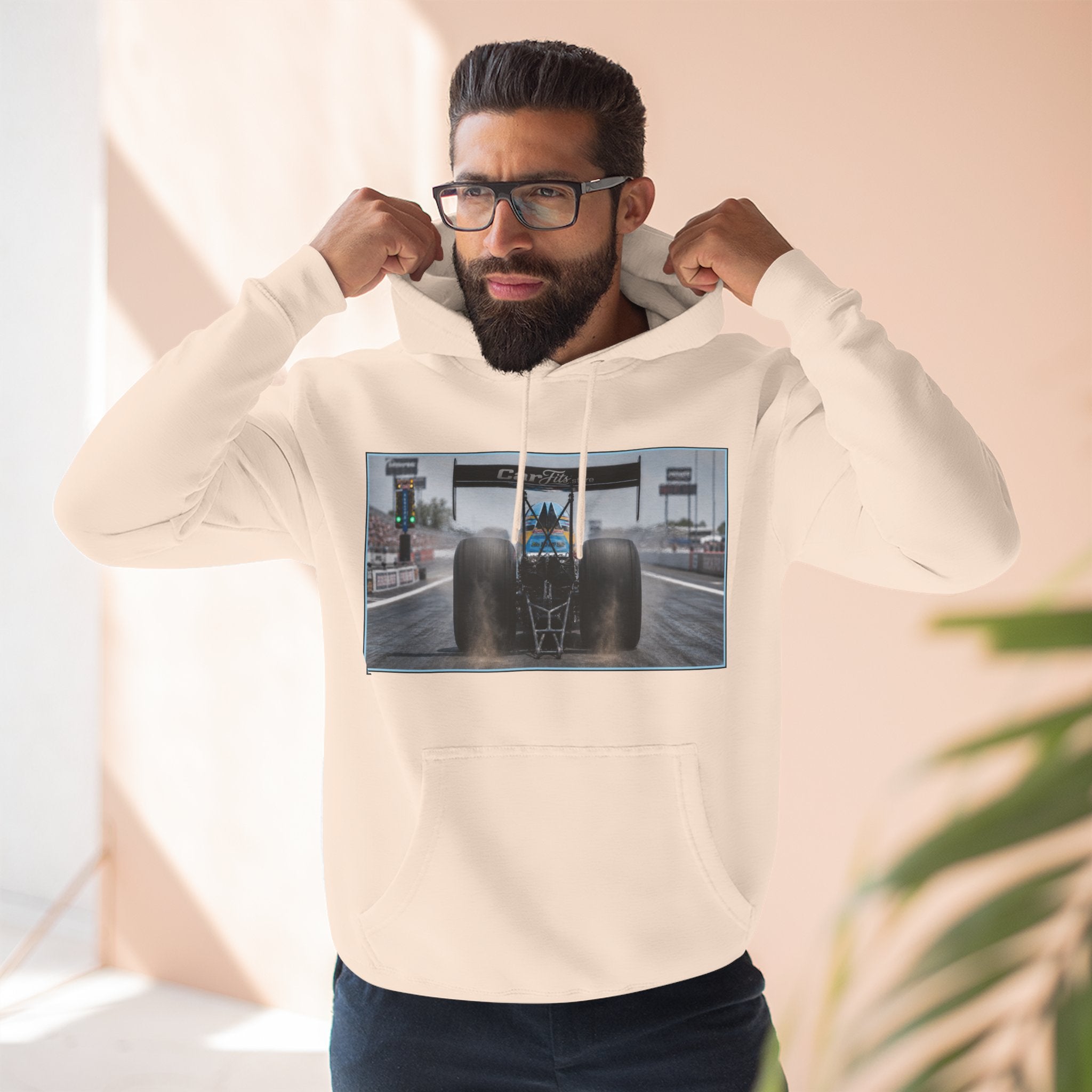 Racing Dragster Hoodie — "Land of 10,000HP" Fleece Pullover