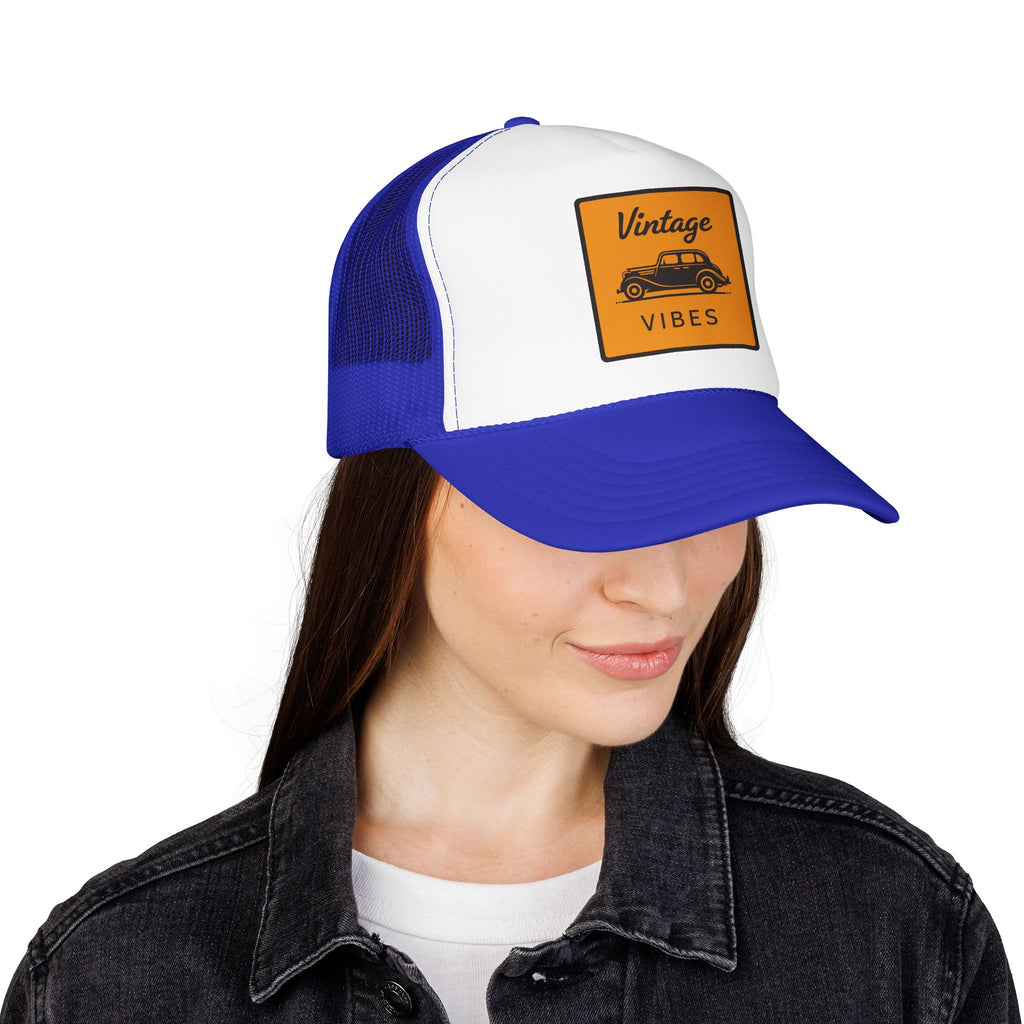 Vintage Vibes Trucker Hat — Retro Car Foam Cap