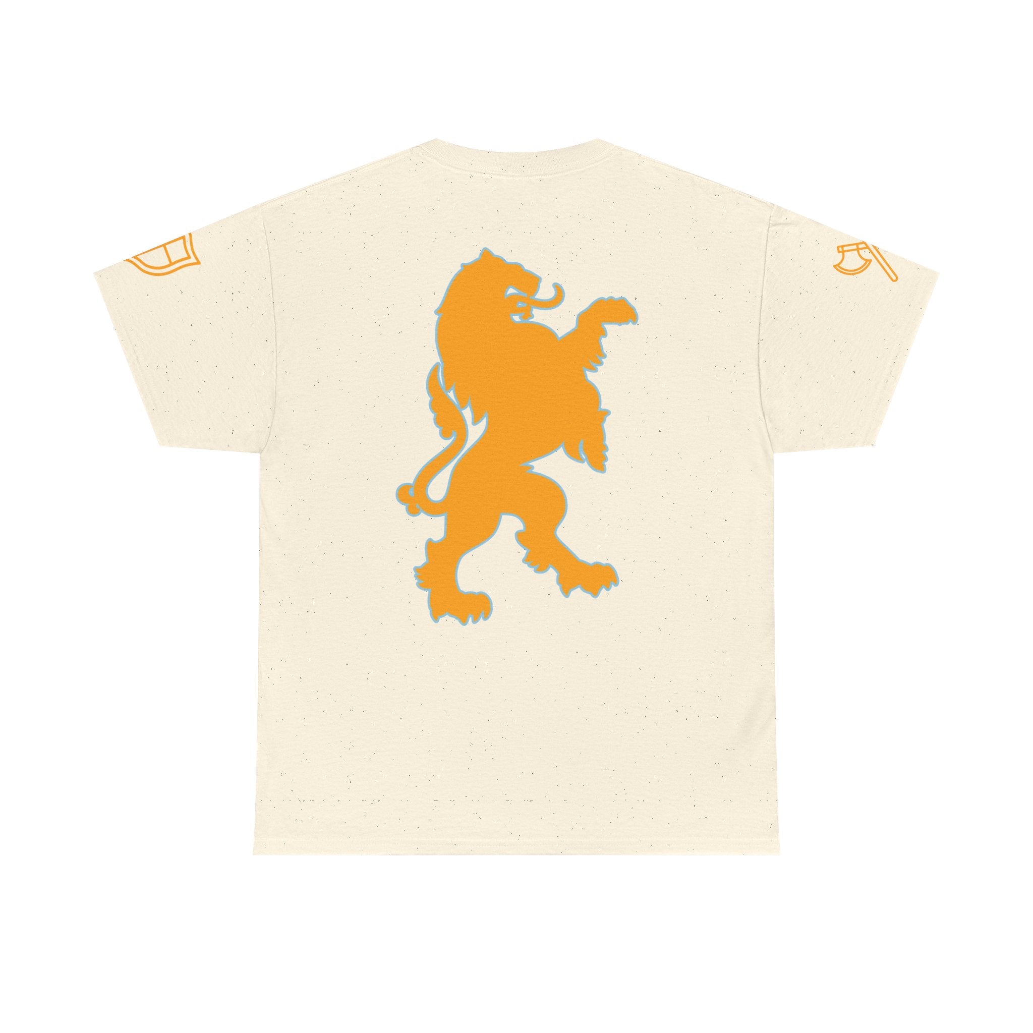 Lion Crest Tee — "Mane Line Auto" Vintage Heraldic Graphic Shirt