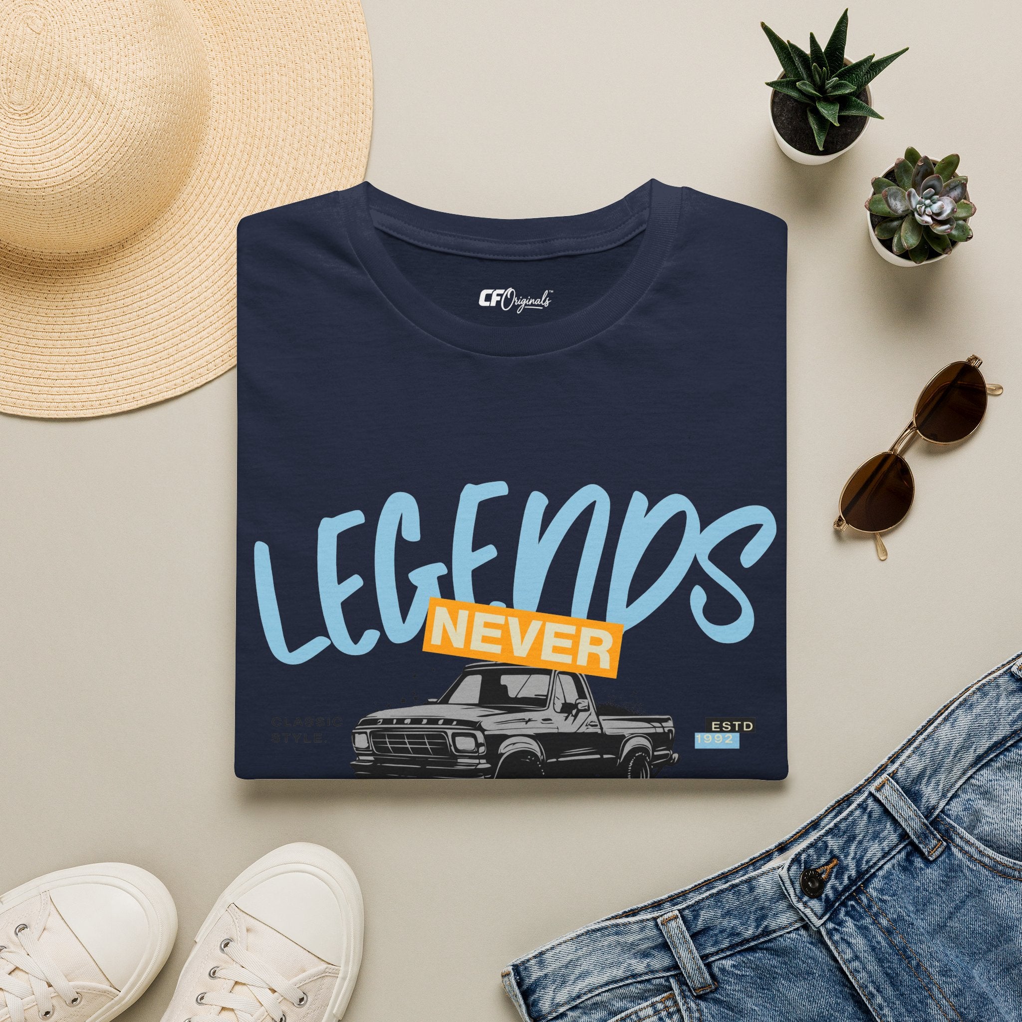 Legends Never Fade T-Shirt — Retro Truck Graphic Tee