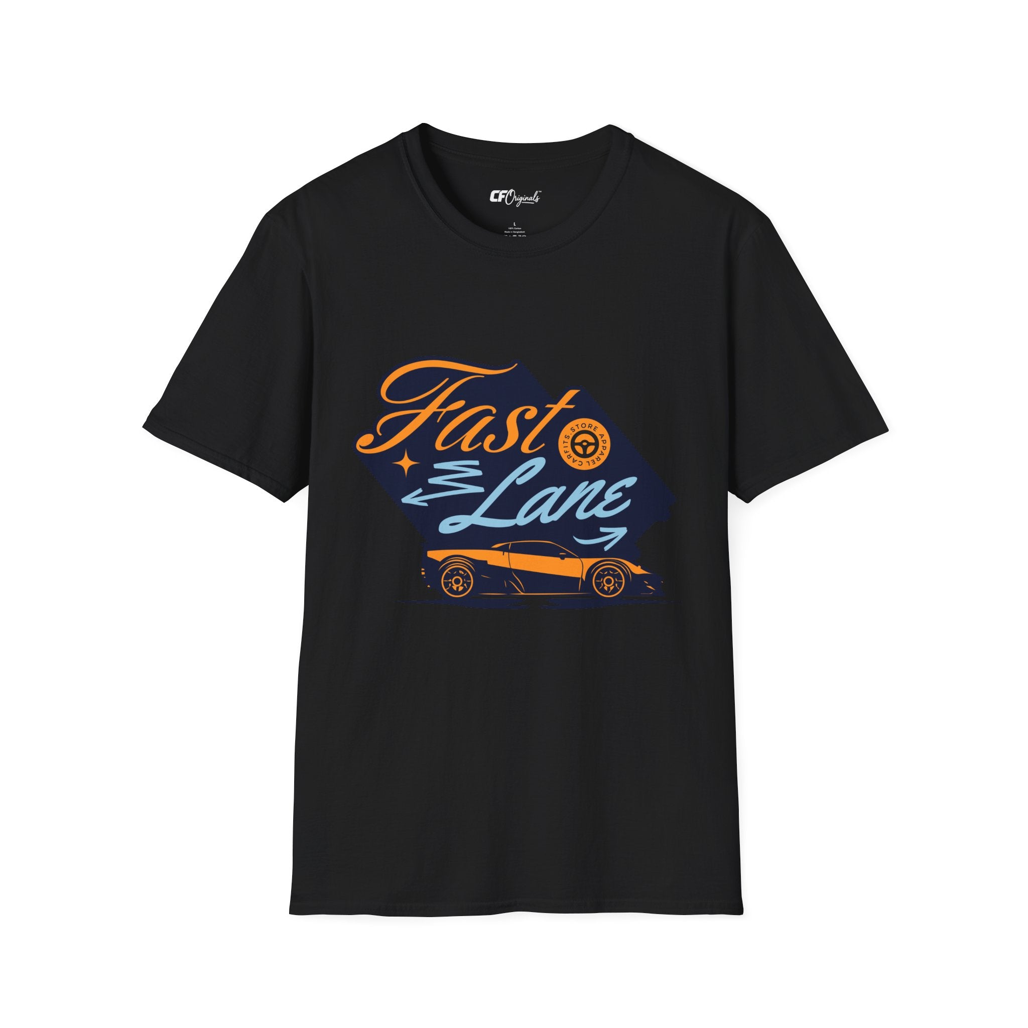 Fast Lane T-Shirt — Retro Racing Car Graphic Tee