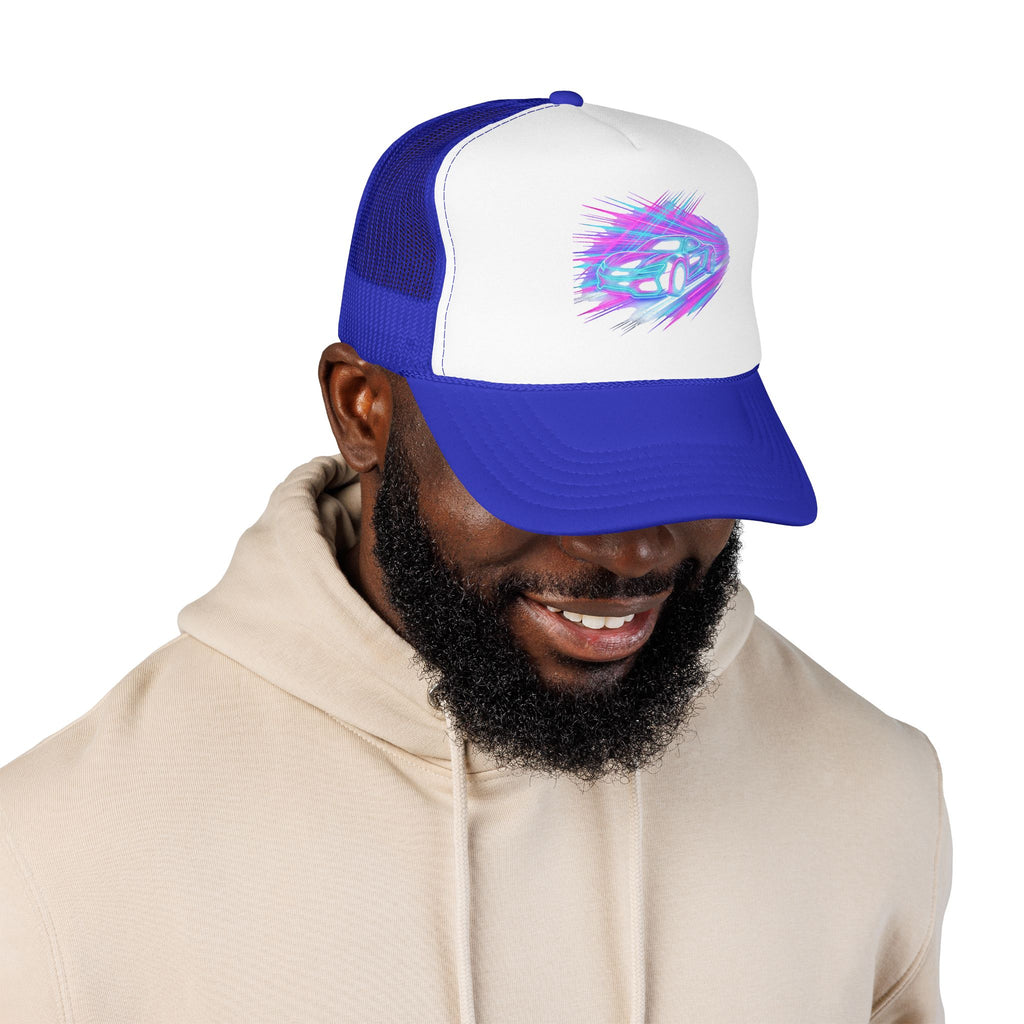 Neon Drift Racing Trucker Hat