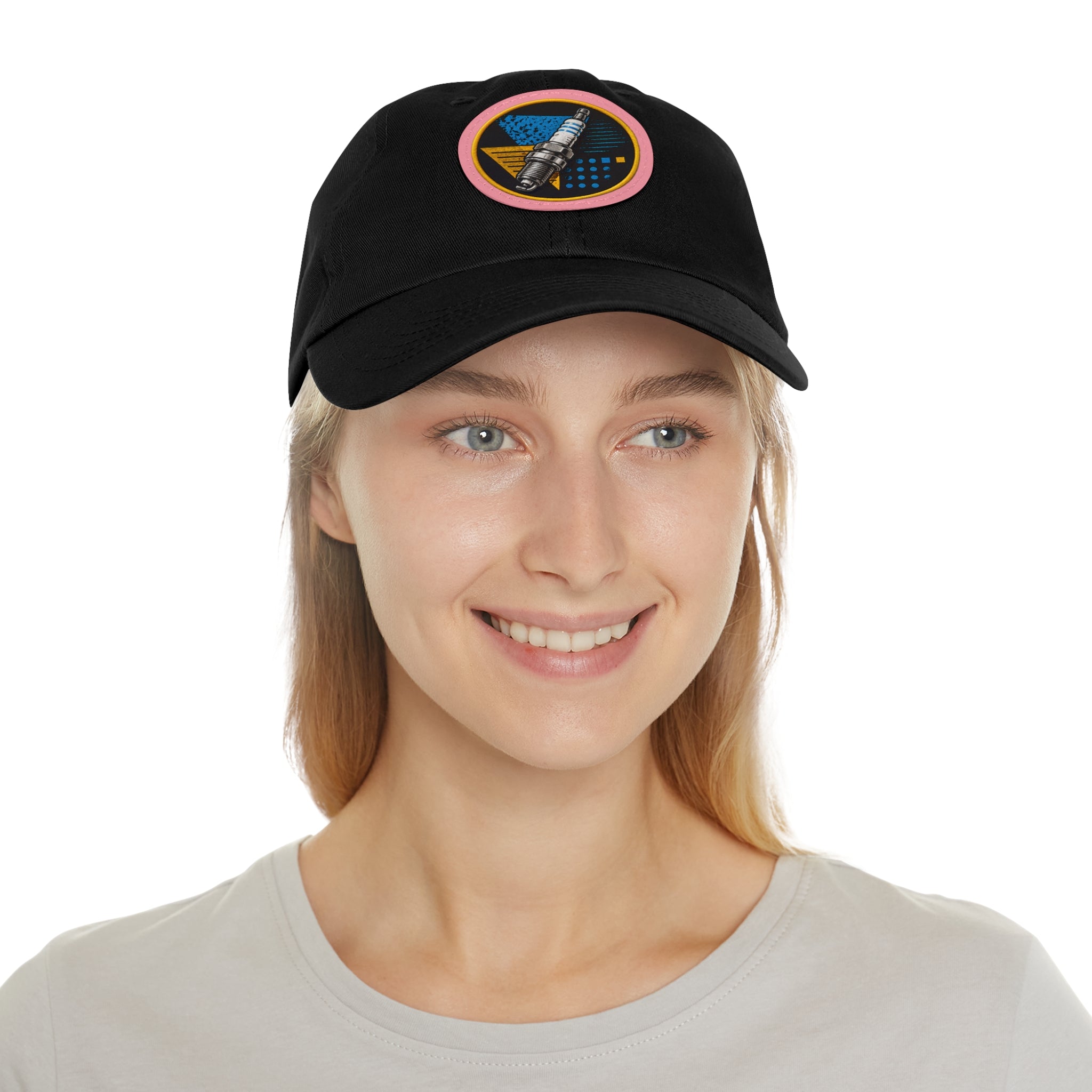 Spark Plug Patch Dad Hat — Vintage Automotive Mechanic Cap